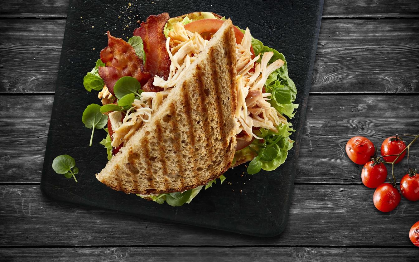 Pulled Chicken club sandwich