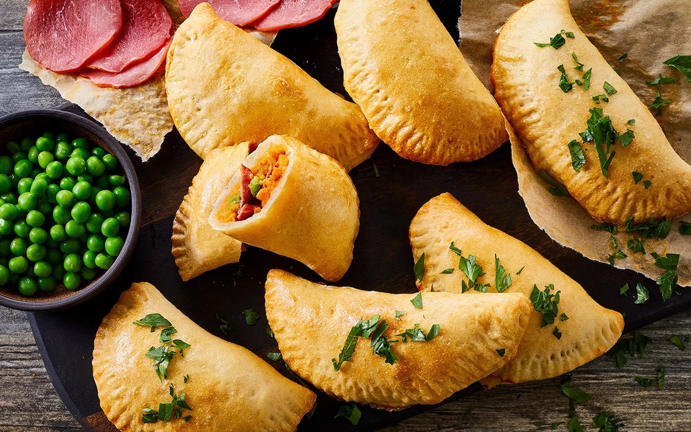 Pirog med sød kartoffelmos og Røget Mørbrad
