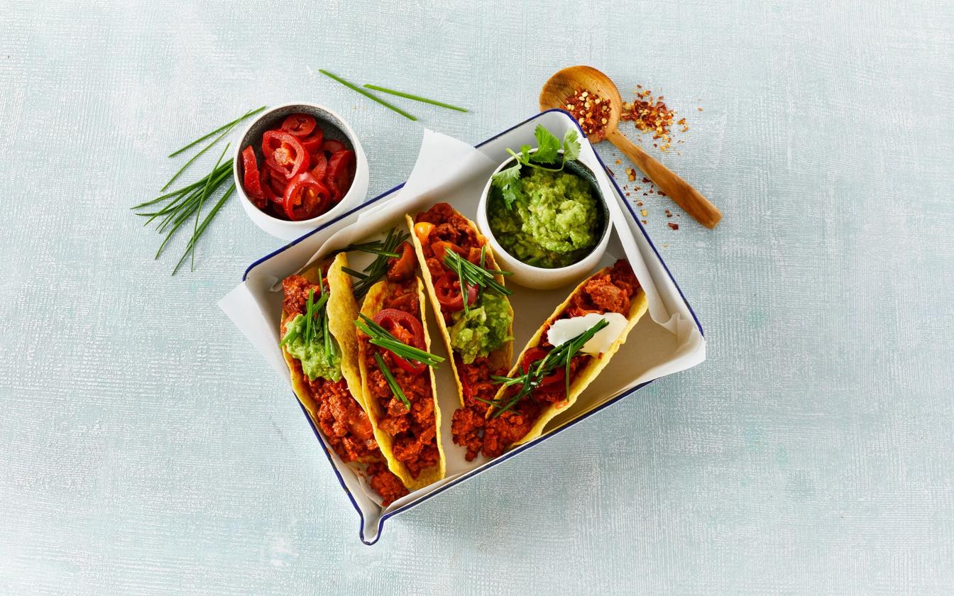 Tacos med spicy Veggie Fars
