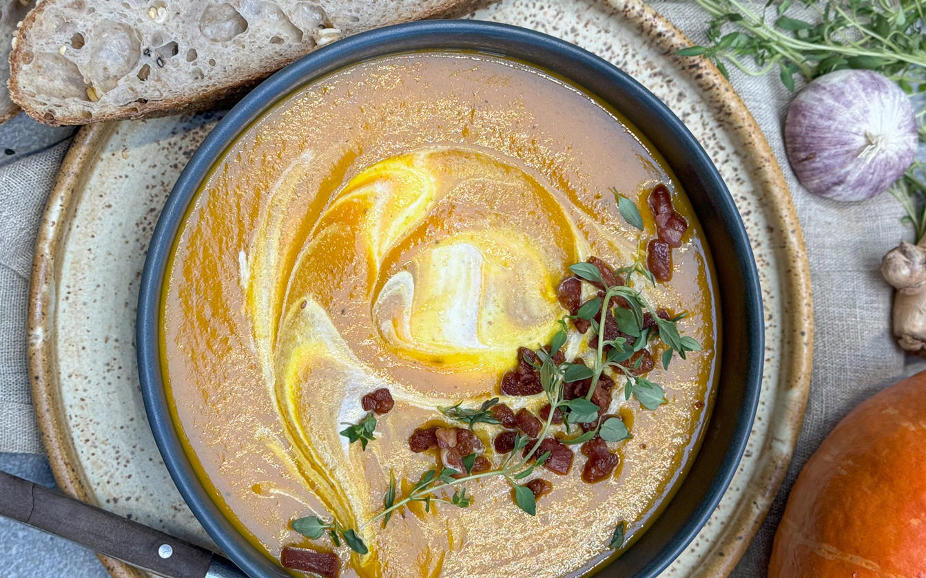 Bagt græskarsuppe