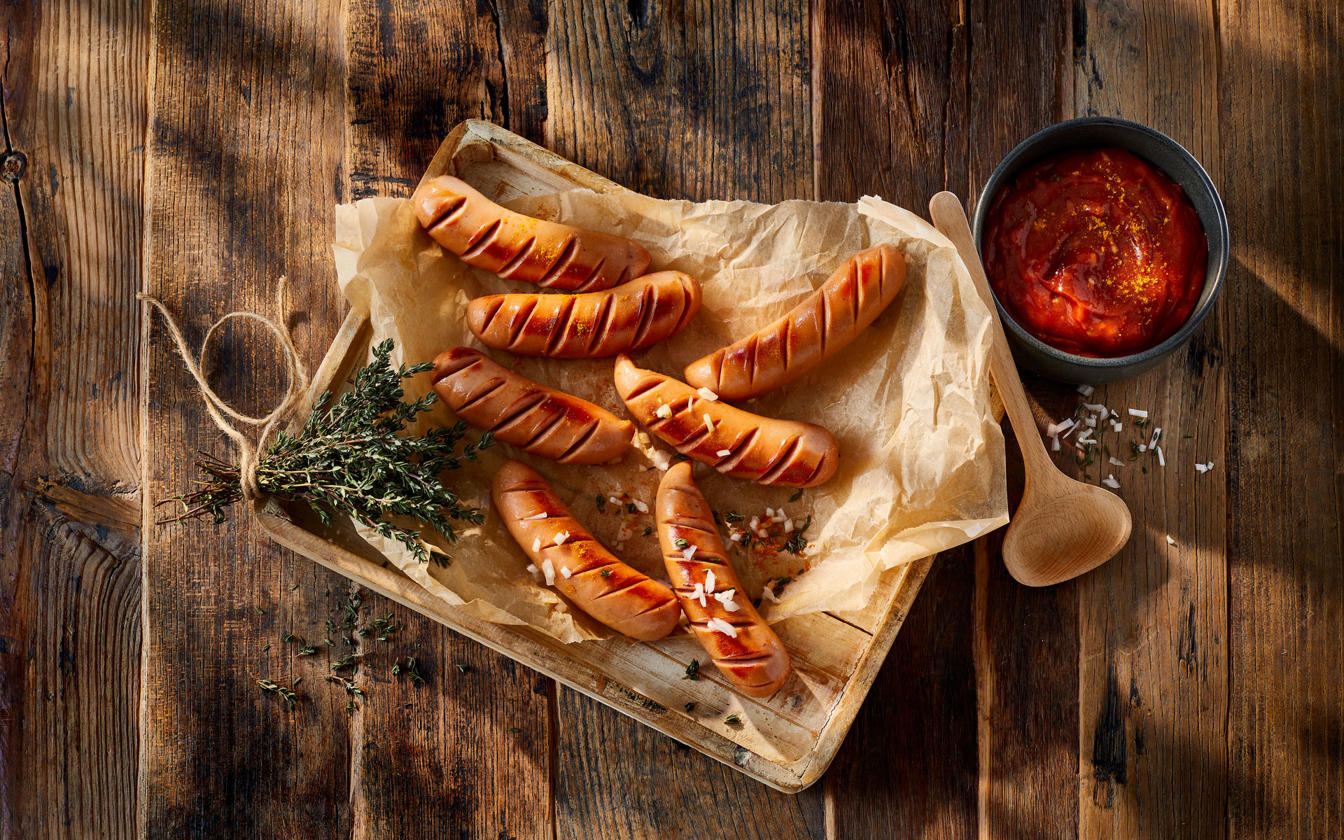 Grillet Curry Wurst med karryketchup