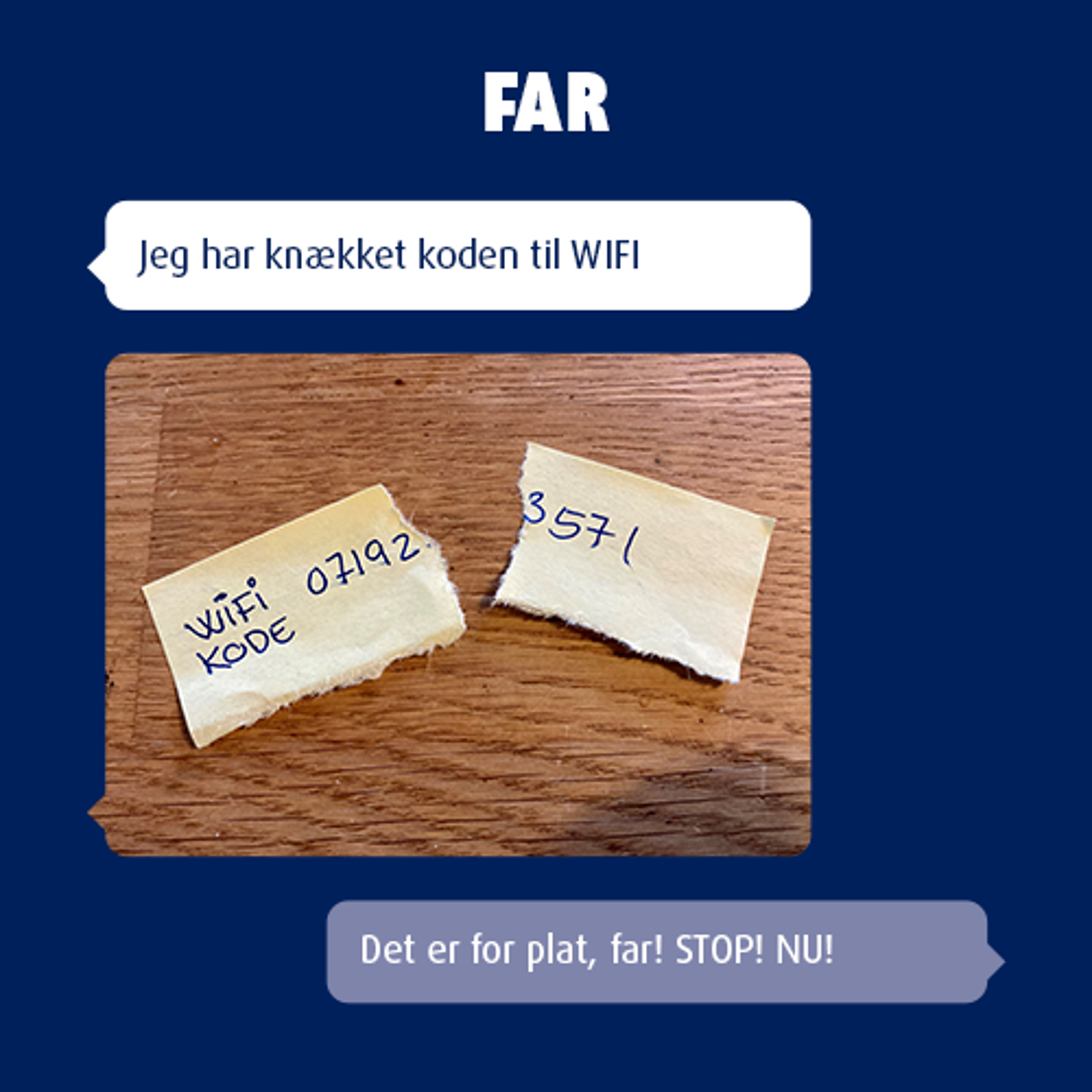 Far-joke: Knækket Wi-Fi koden
