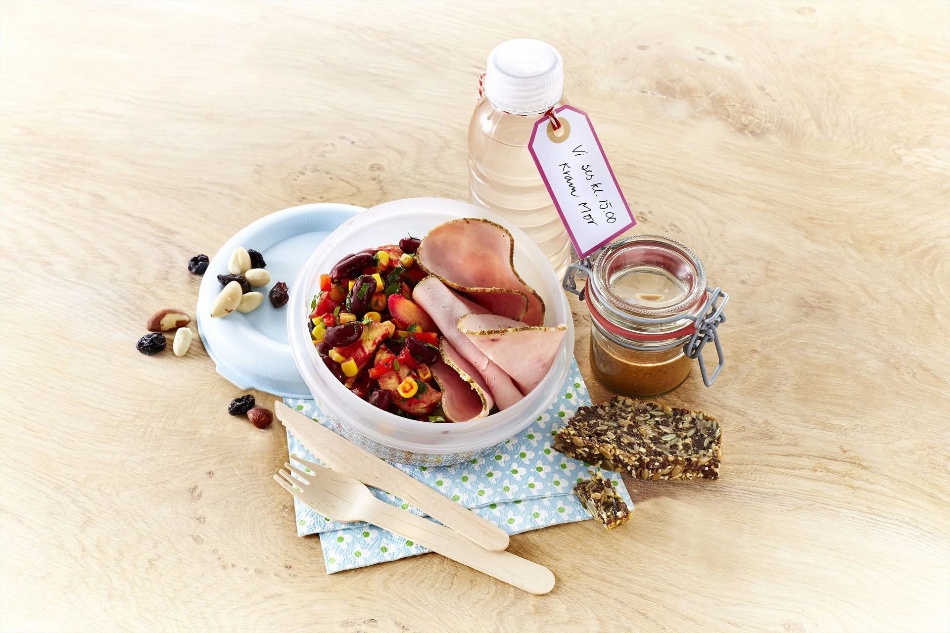 Spicy proteinsalat med skinke