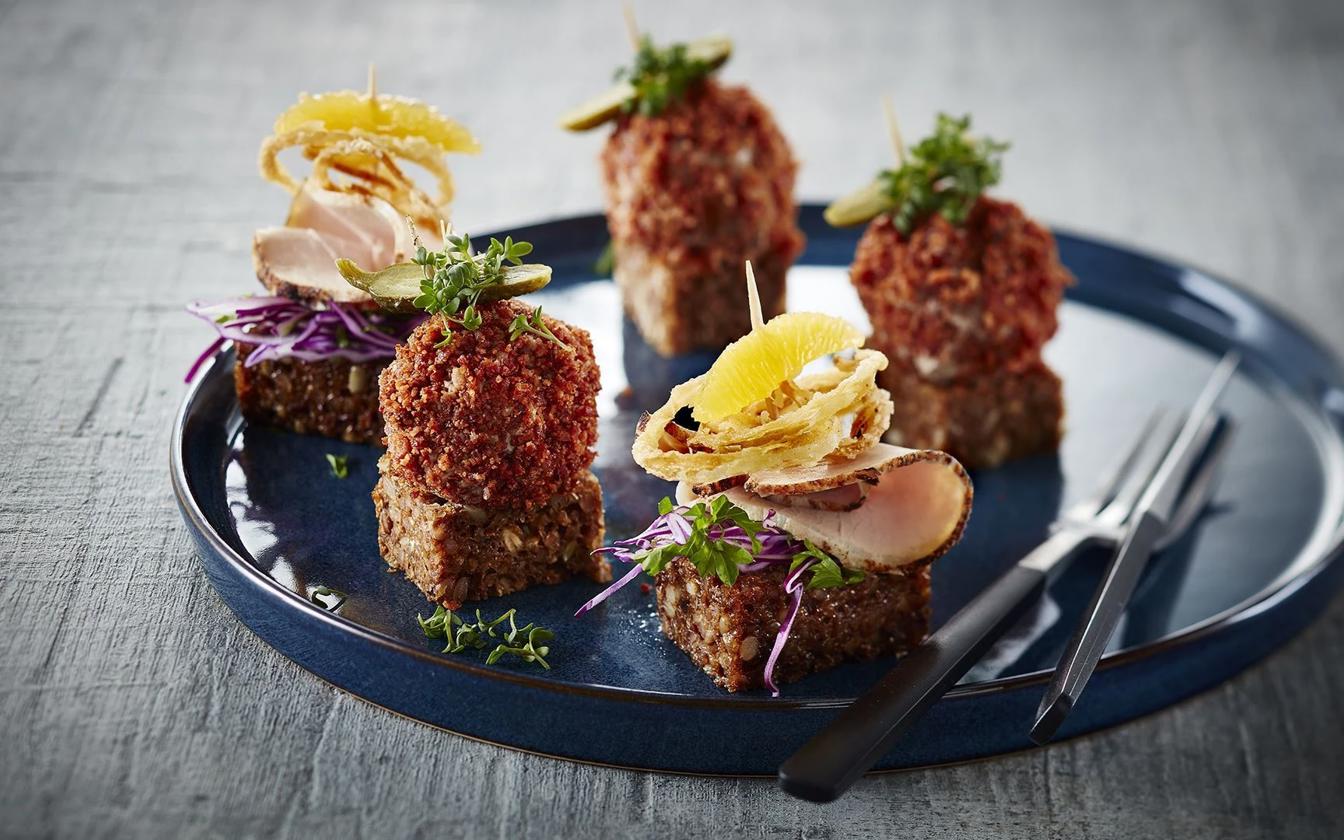 Juletapas af klassisk smørrebrød