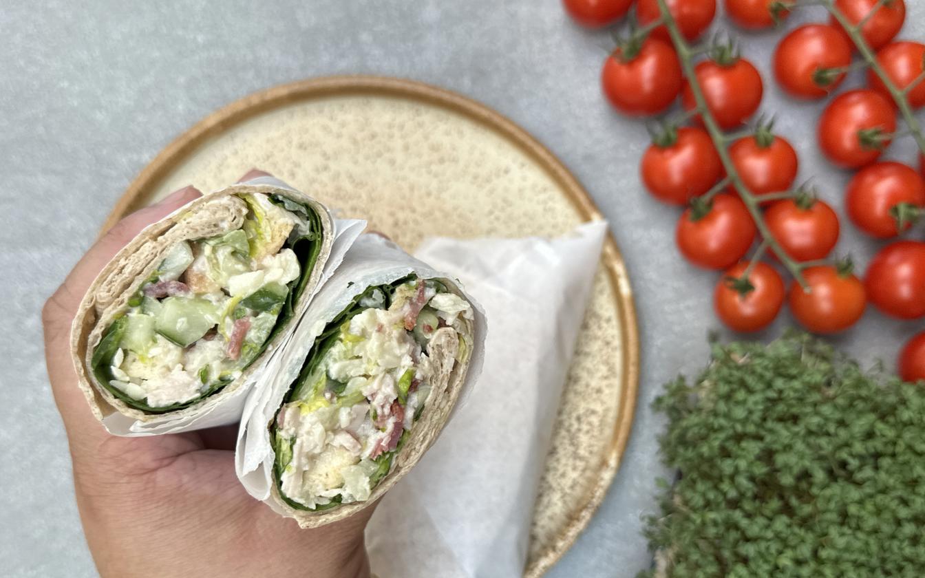 Chopped cæsarwrap med kylling