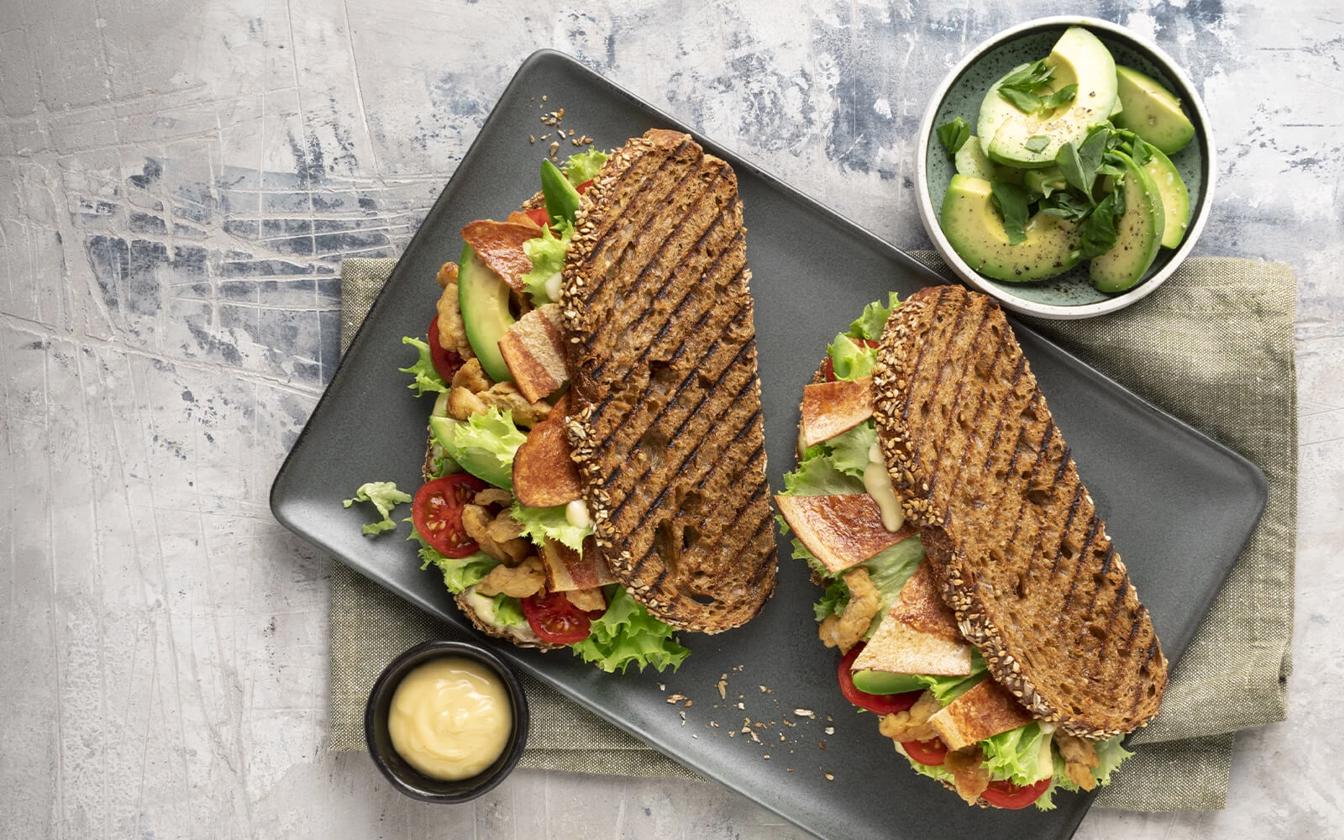 Vegetarisk club sandwich