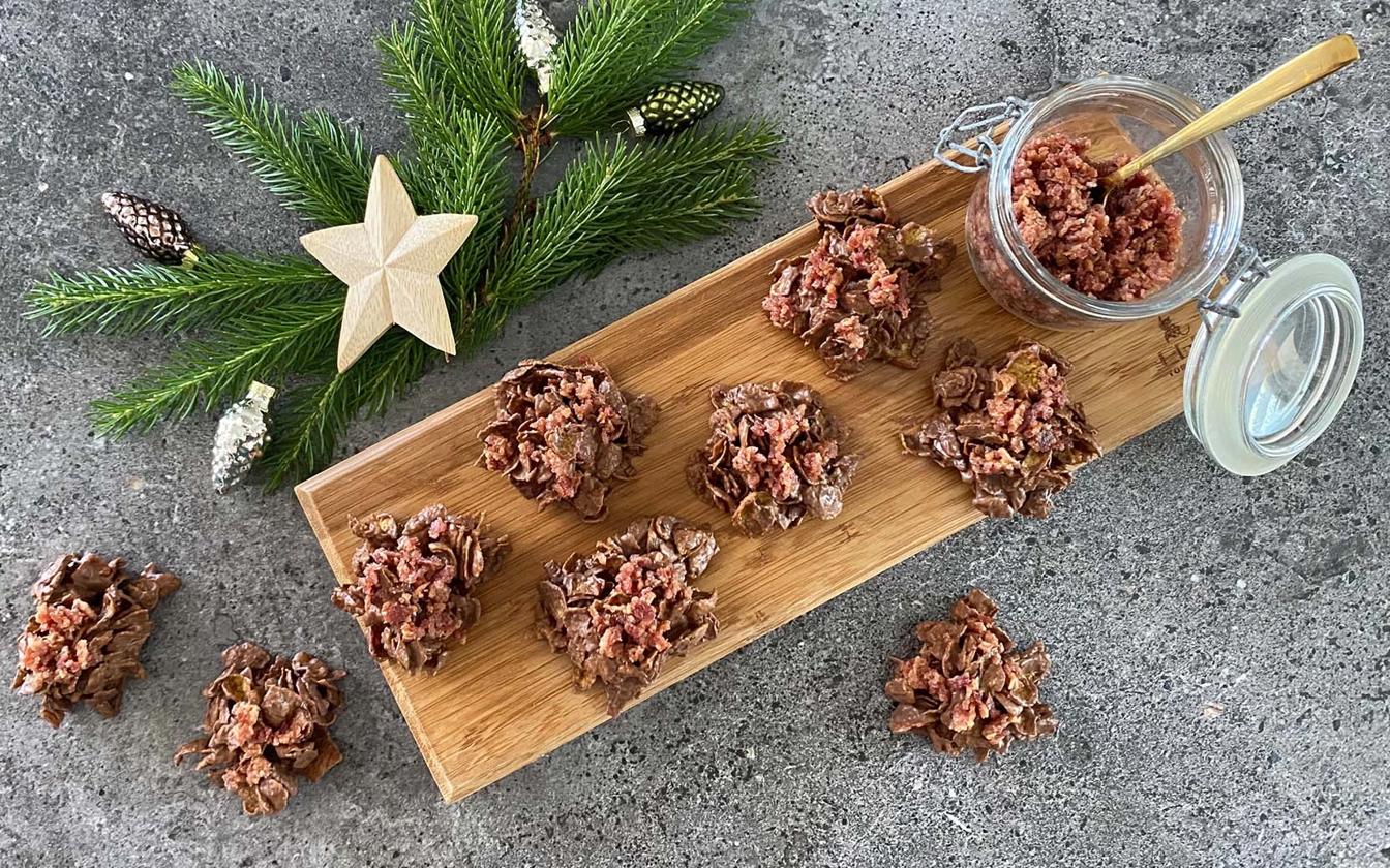 Knasende bacon-cornflakes-konfekt