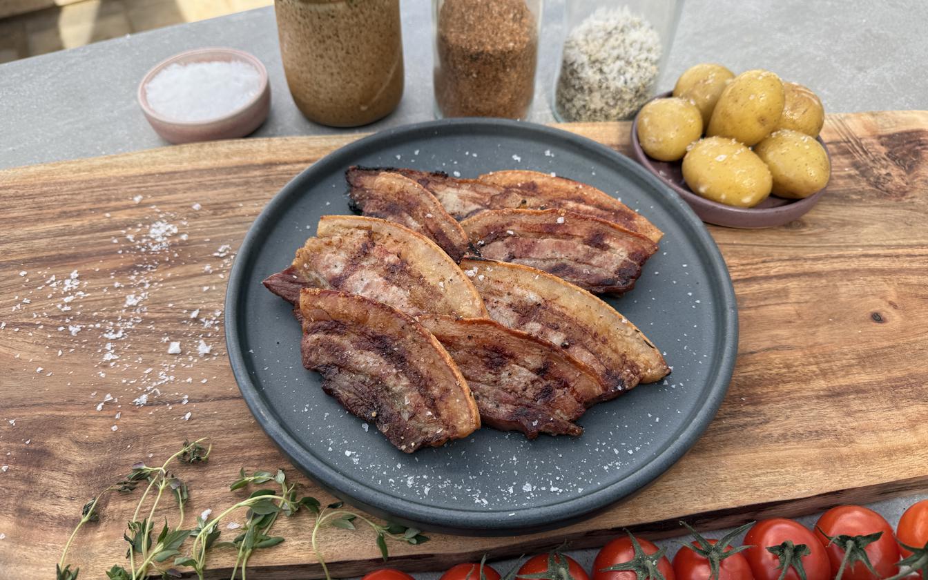 Stegt flæsk på grill