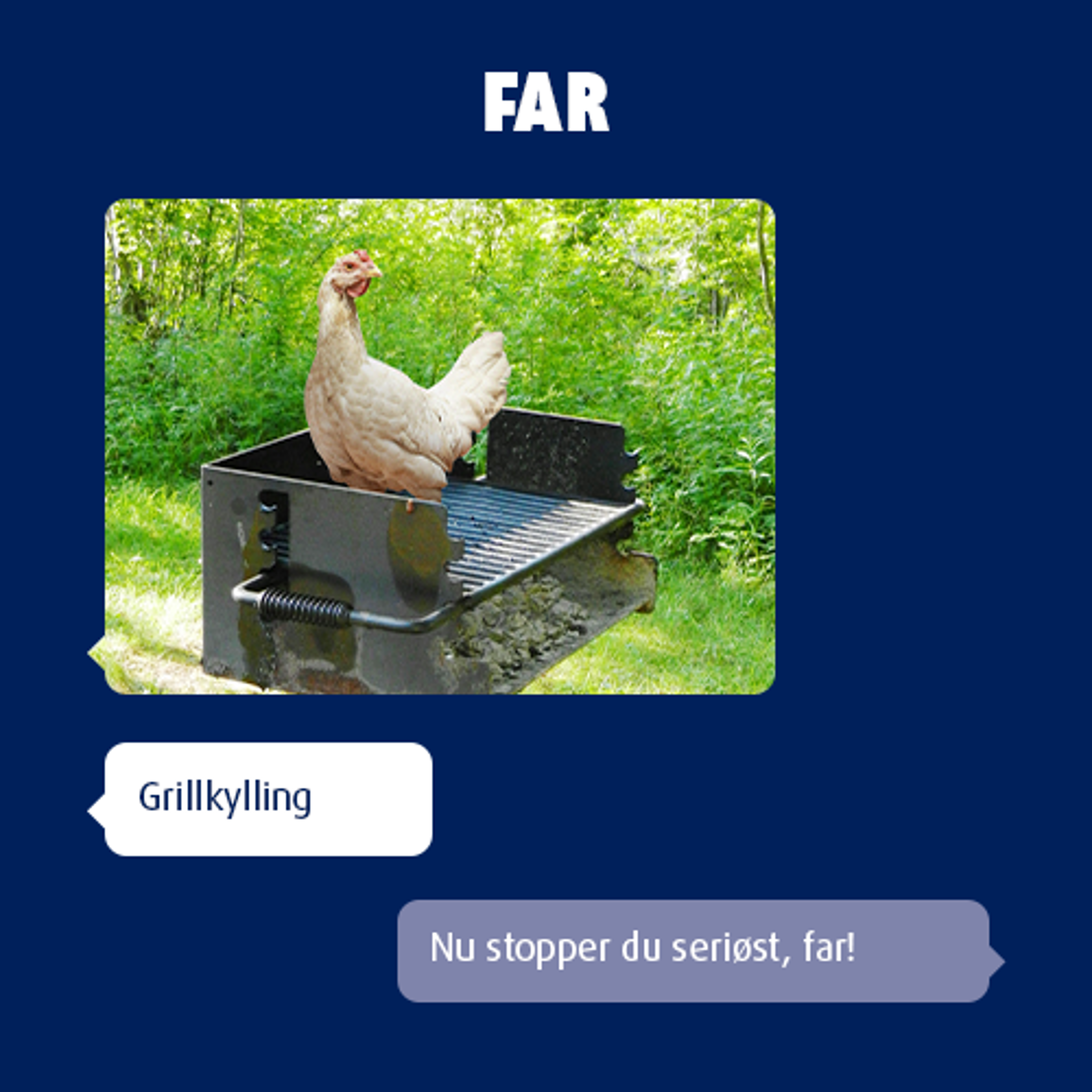 Far-joke: Grillkylling