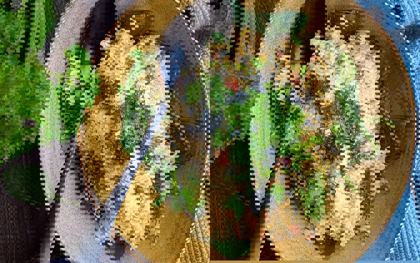 Cremet orzo med bacon