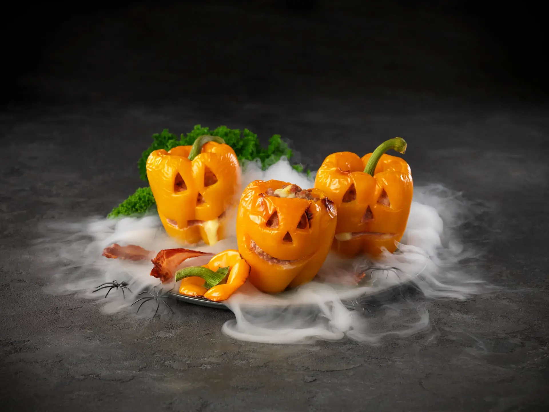 Peperoni ripieni di Halloween