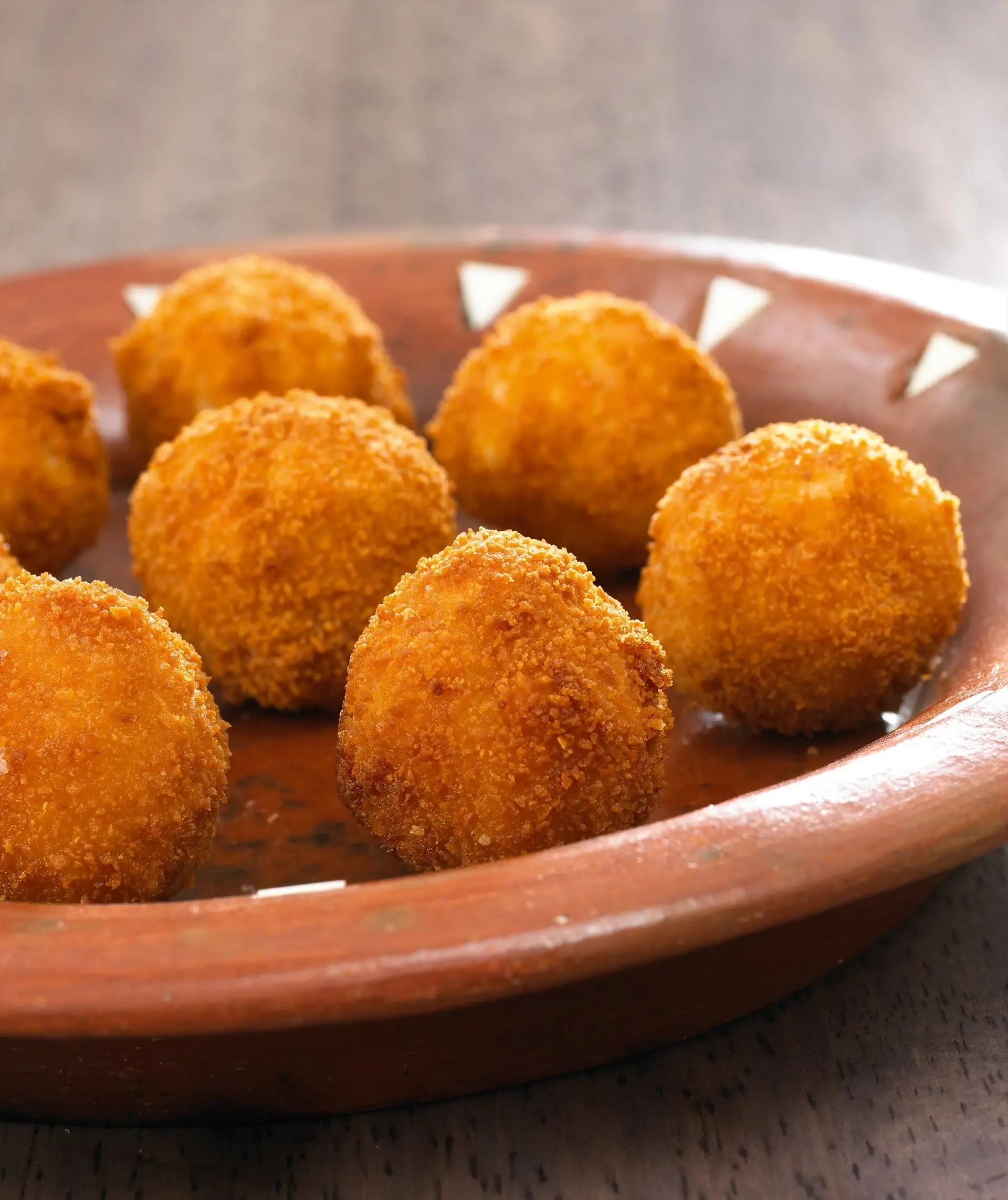 Frittierte Bacon-Reis-Kroketten