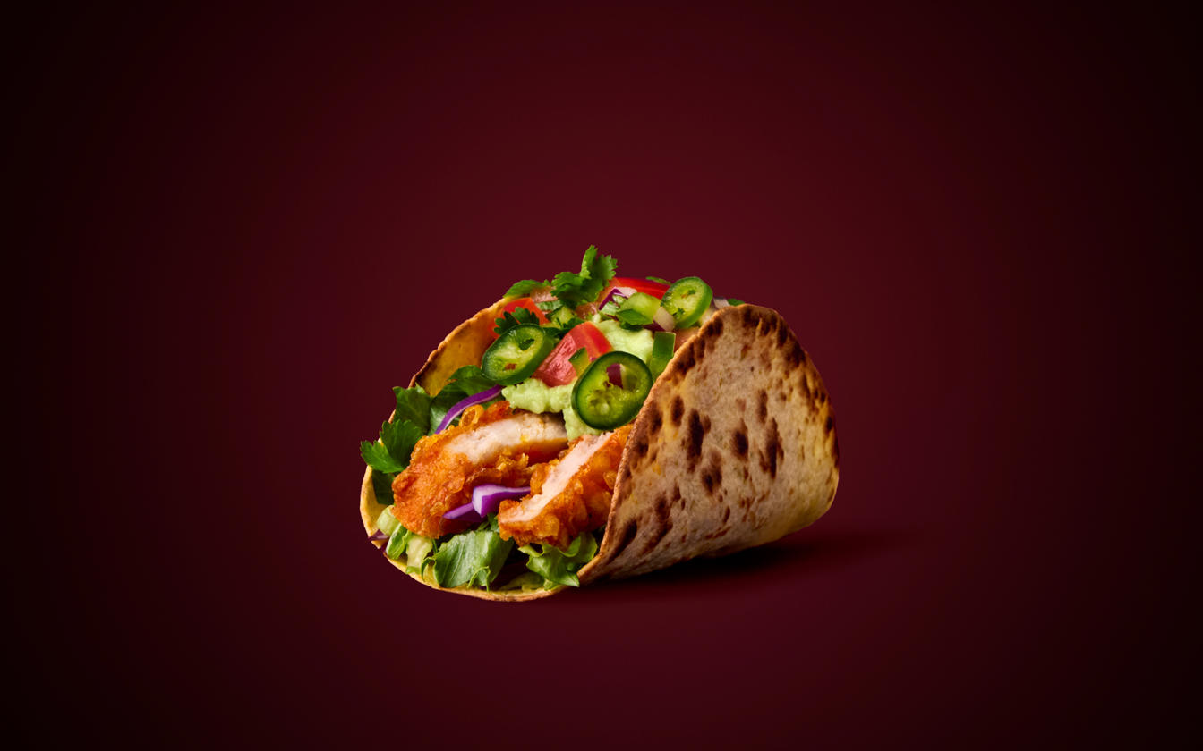Crispy Chicken Tacos med guacamole og koriander