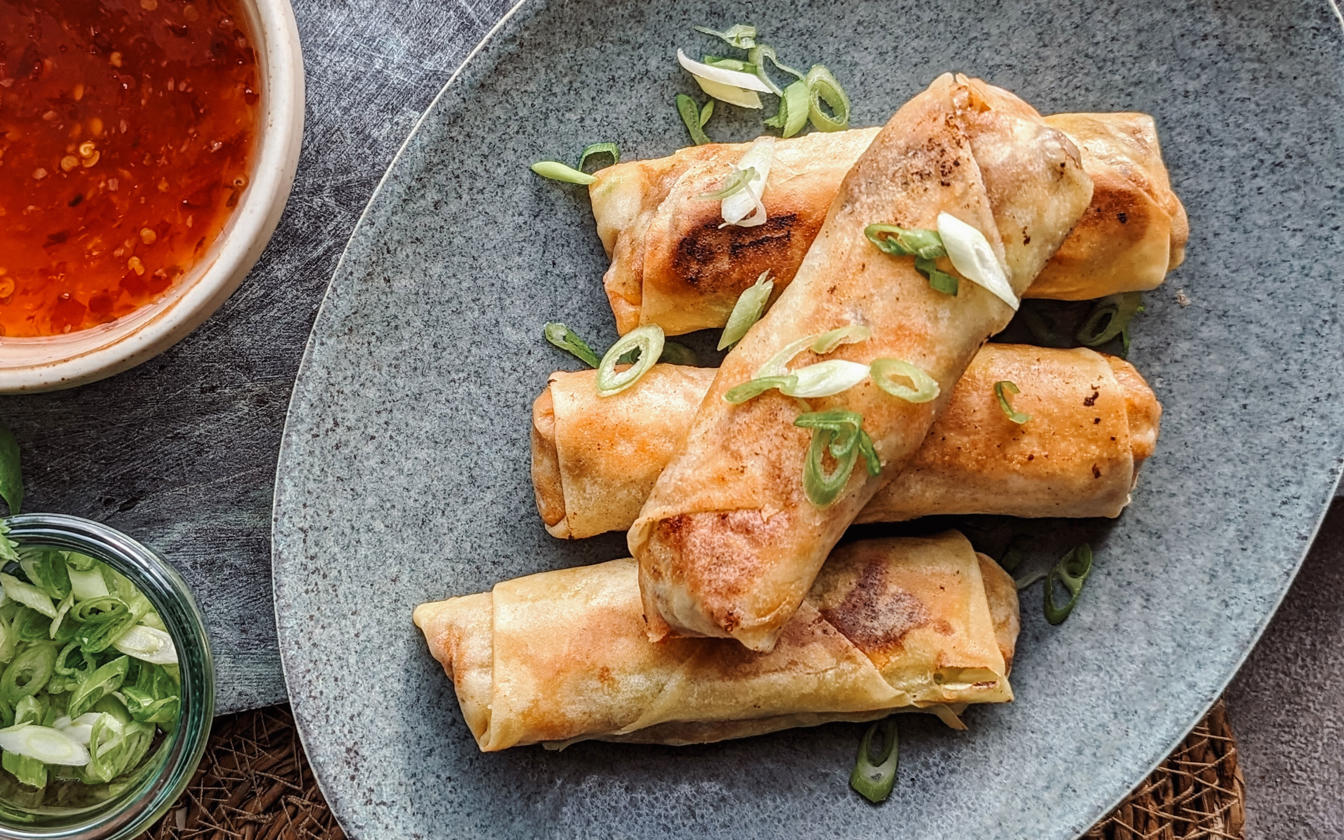 Forårsruller med pulled pork