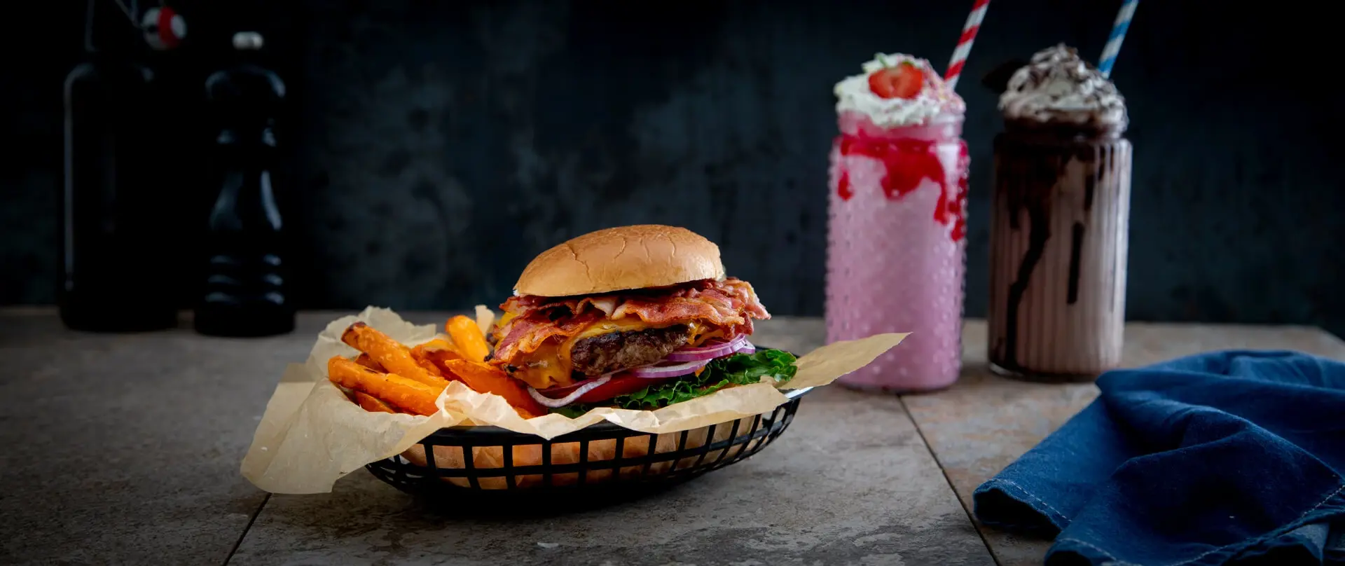 Käse-Bacon-Burger