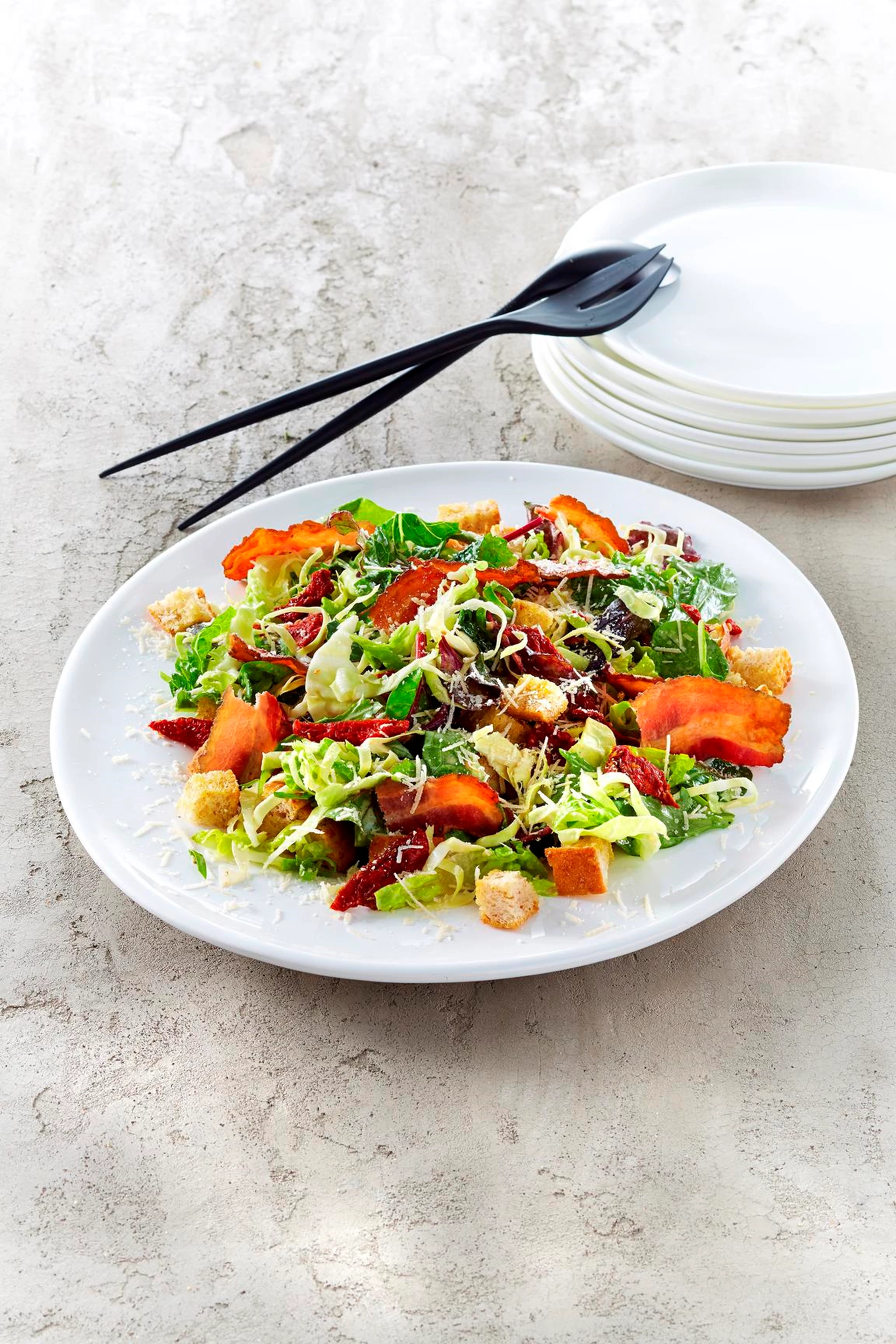 Bacon i italiensk salat