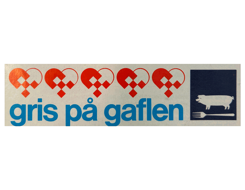 Gris på gaflen - kampagne fra Ekport Svineslagternes Salgsforening (det nuværende ESS-FOOD)