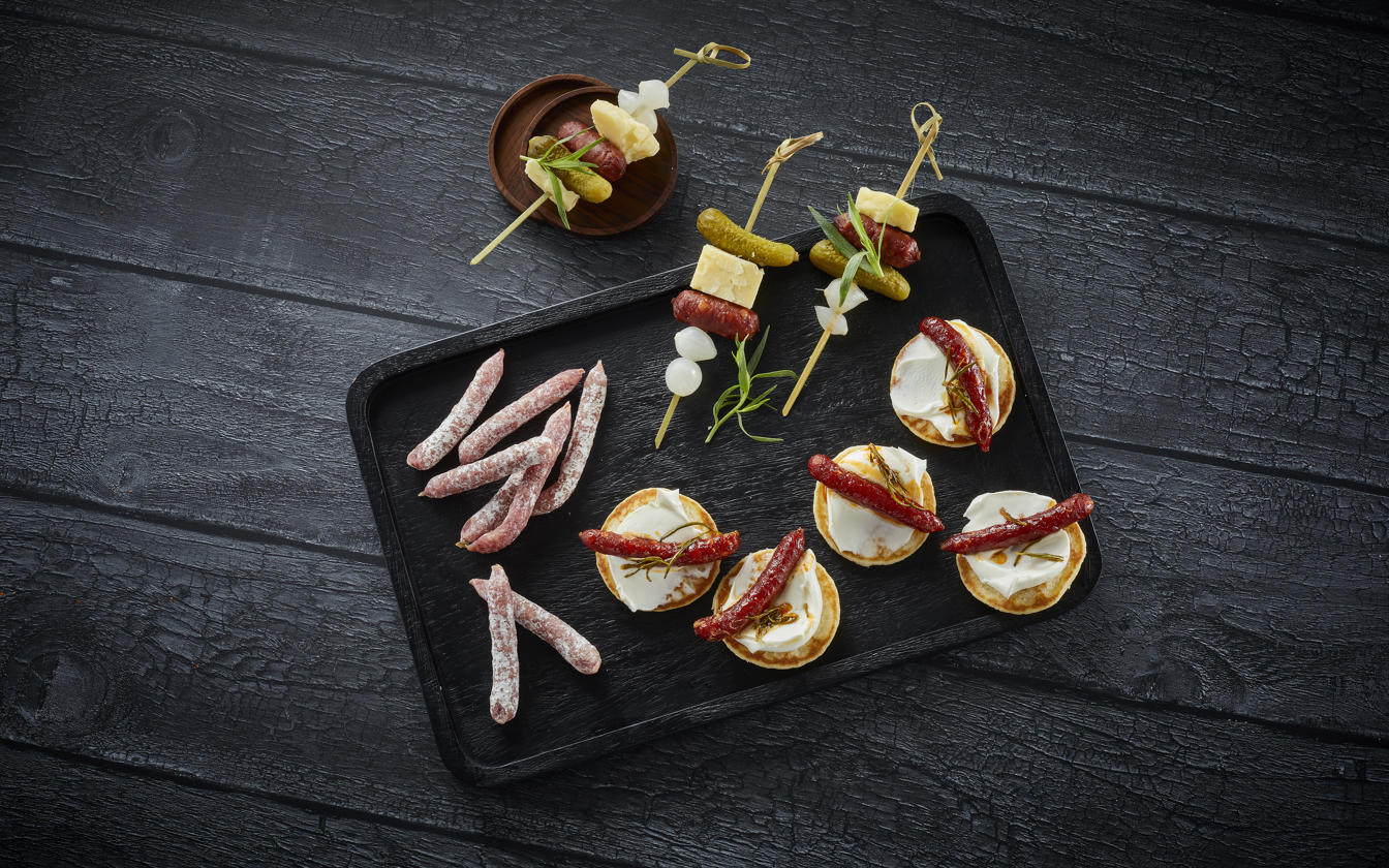 Tapasbræt med salami snacks