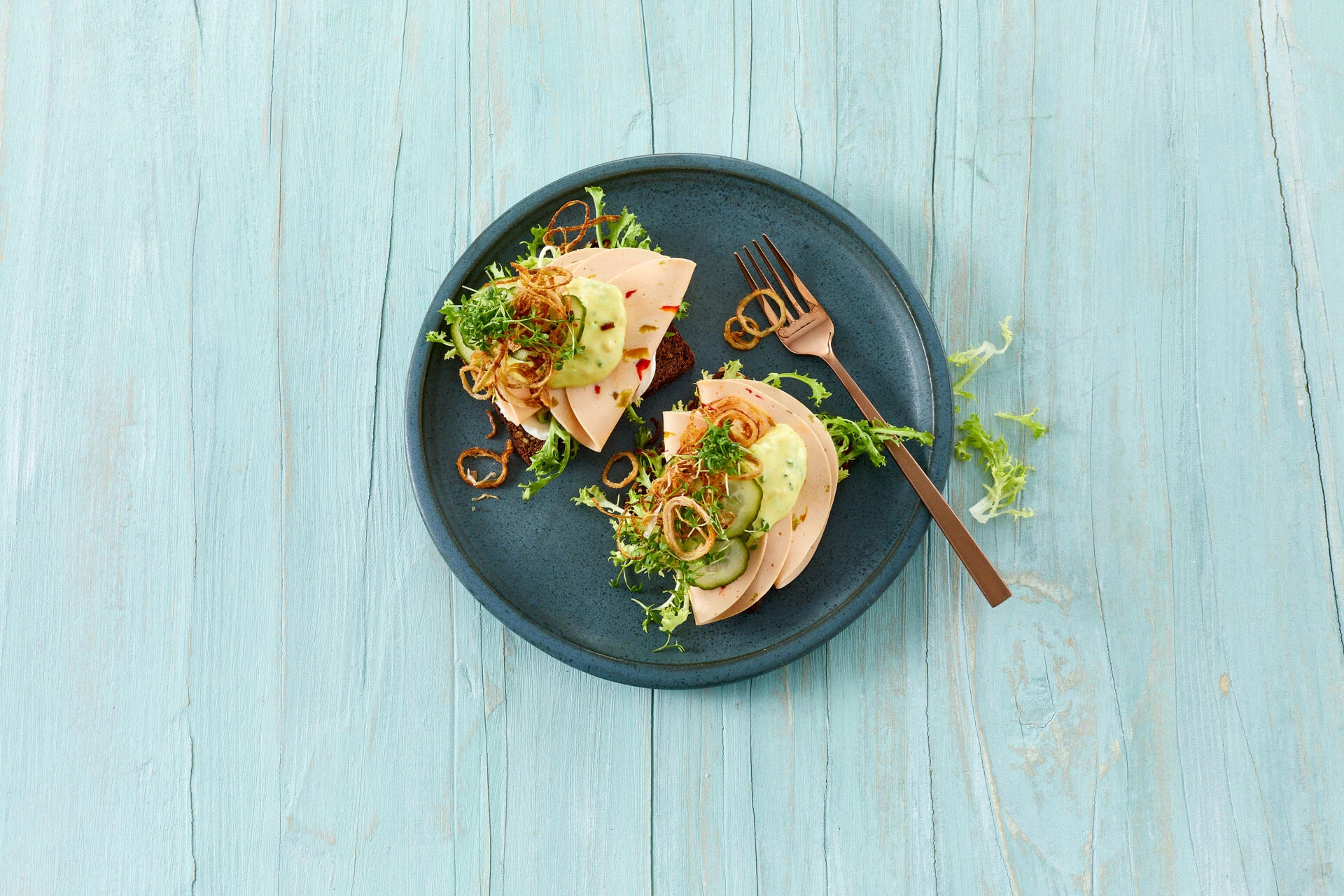 Vegetarmadpakke: Smørrebrød med veggie pålæg