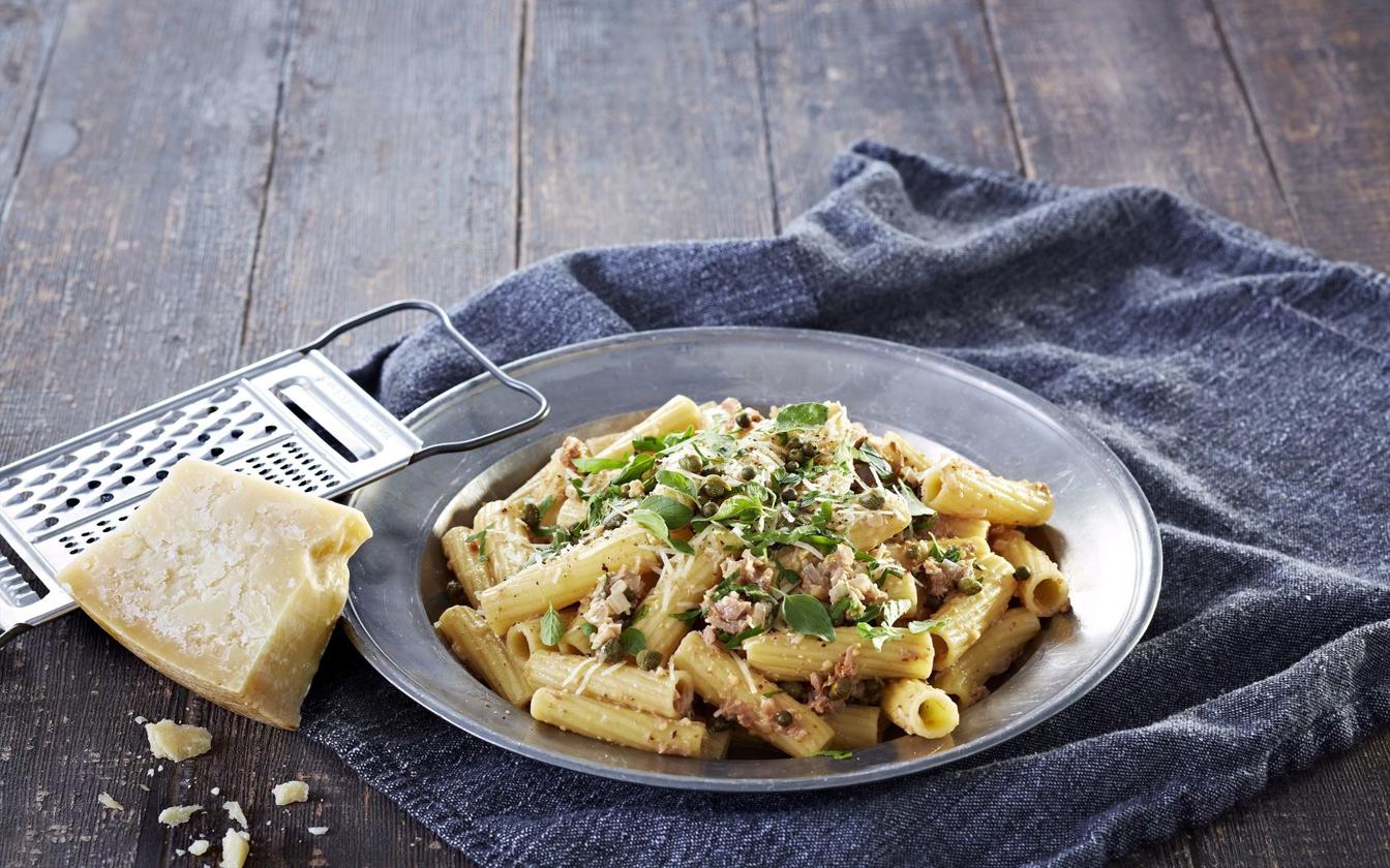 Pasta tortiglioni med Pulled Turkey
