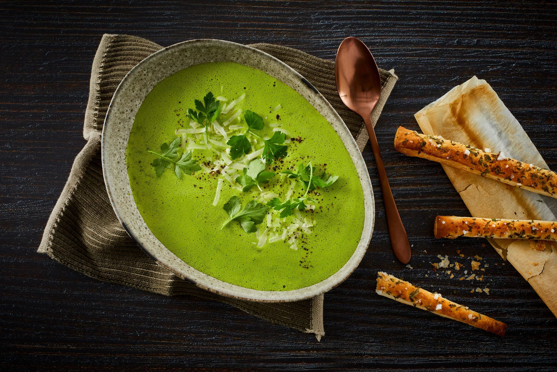 Persillesuppe med parmesan