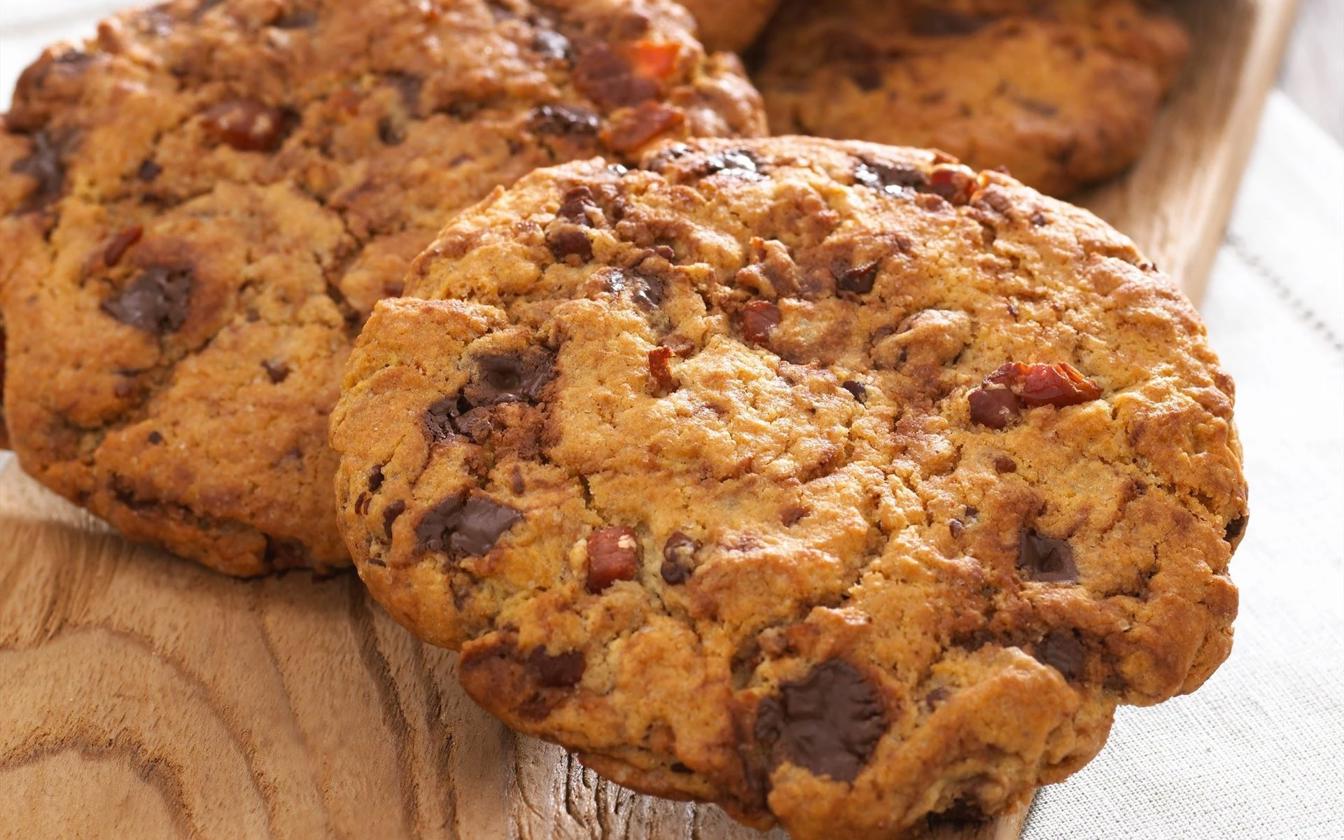 Cookies med chokolade og bacon