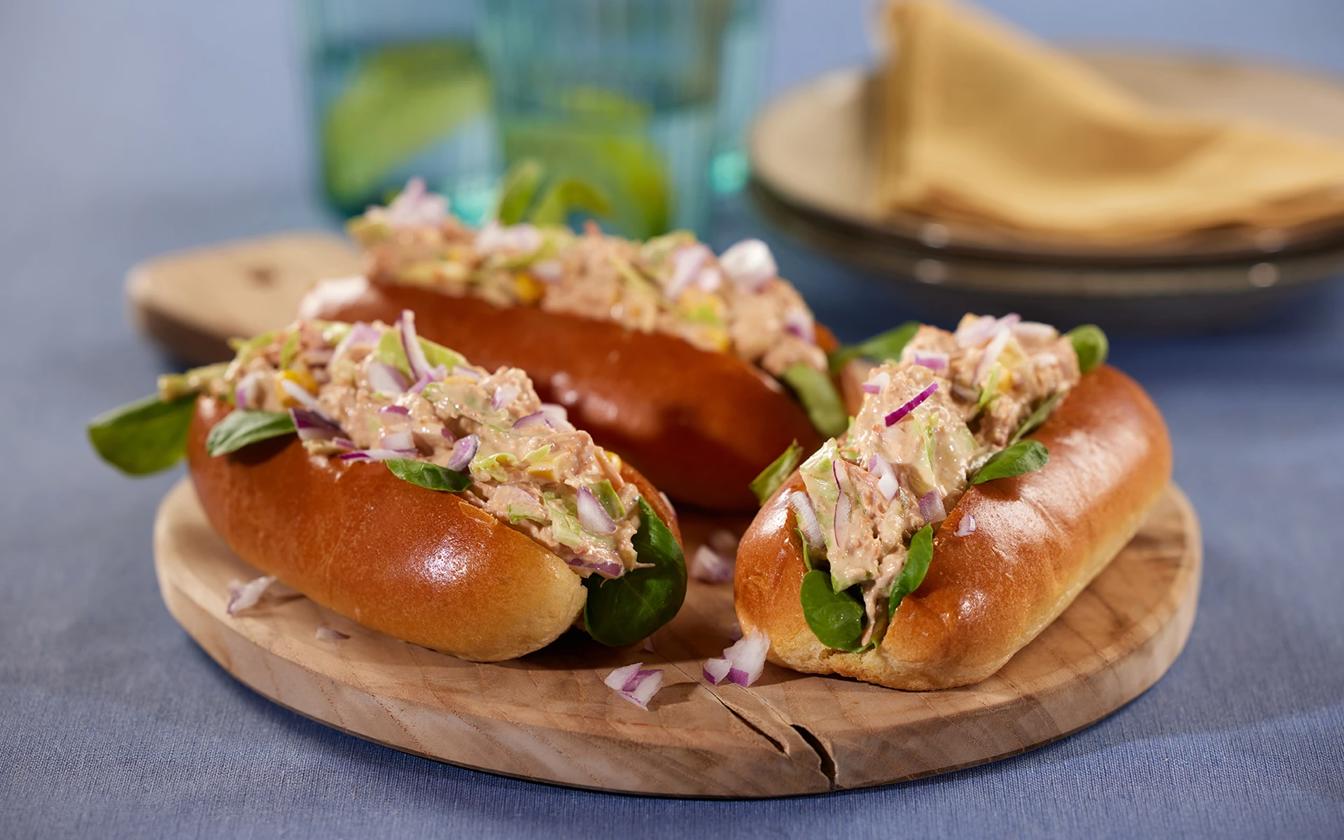 Pulled Pork salat i brioche brød