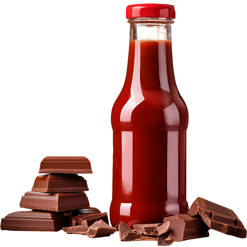 Ketchup udskiftet med chokolade