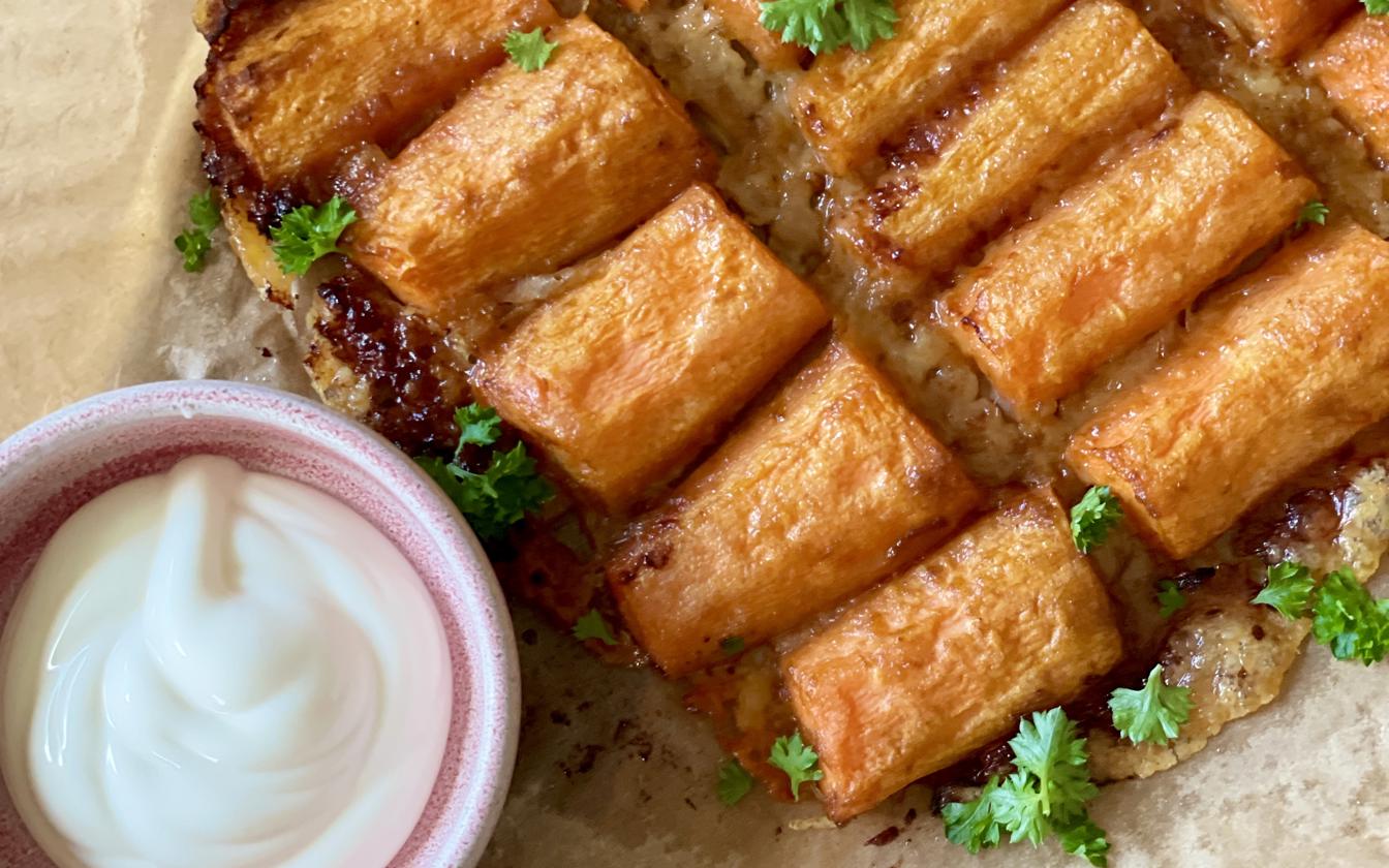 Gulerødder i airfryer med parmesan