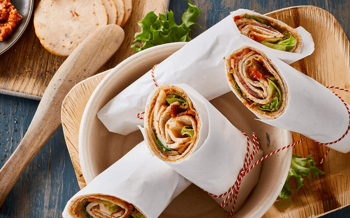 Wraps med kylling og bacon