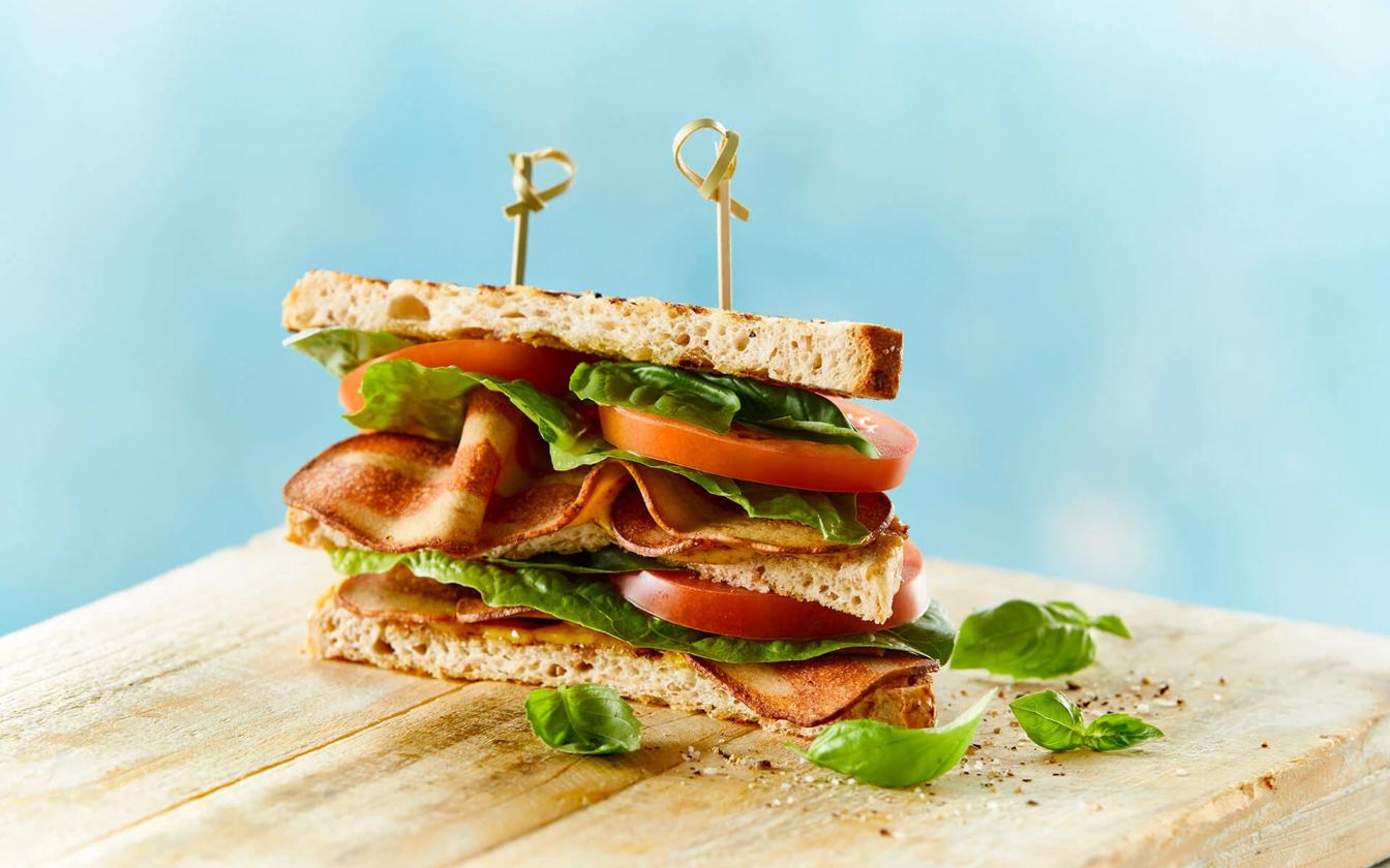 BLT med Veggie Bacon og karrymayo