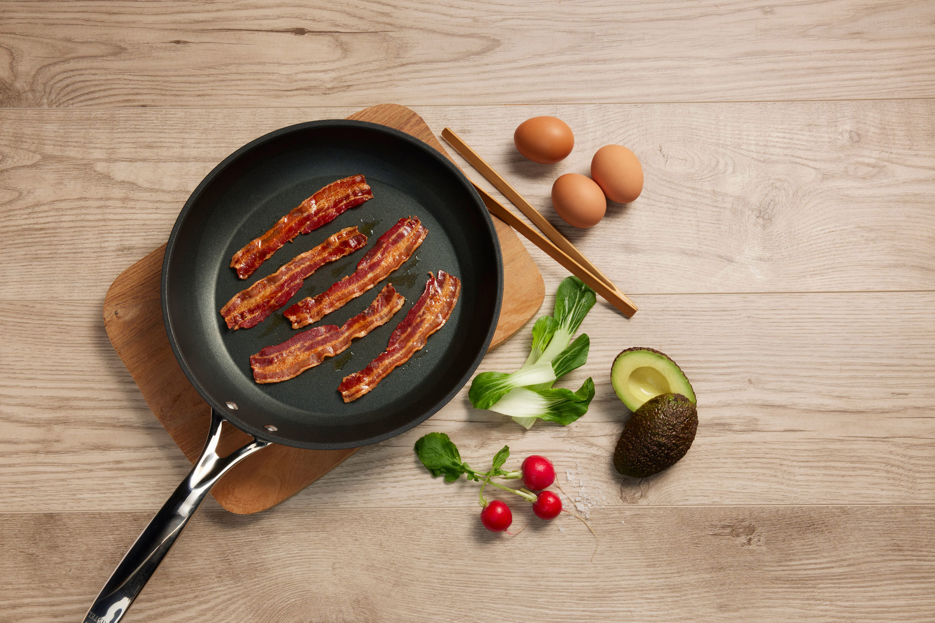 Steke bacon i panne