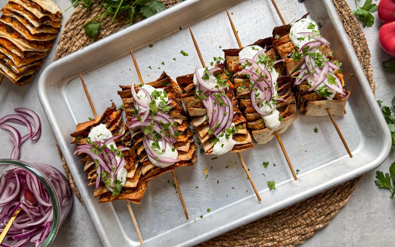 Kebab-wraps på spyd