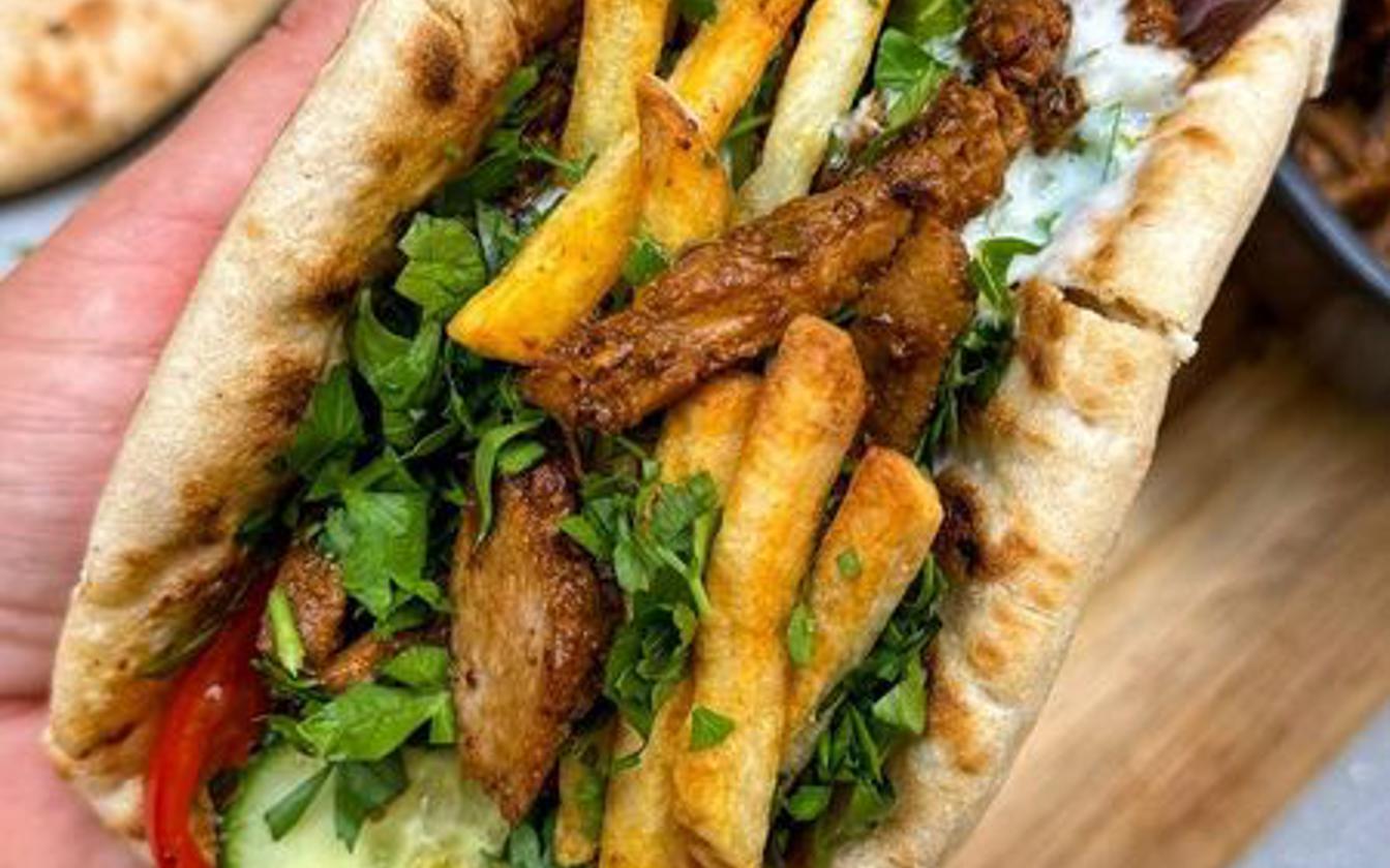 Gyros på fladbrød