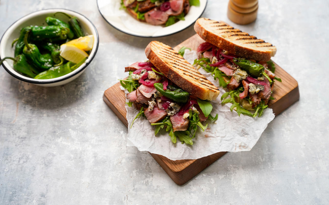 Steaksandwich med kalve ribeye