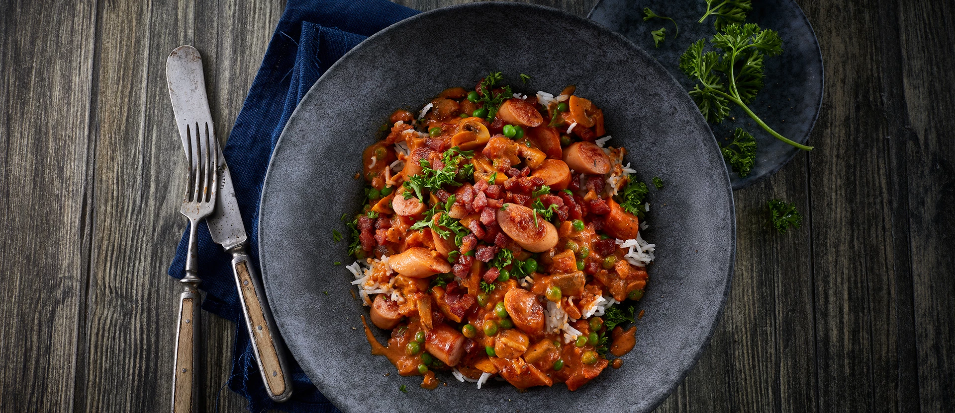 Vintergryde med wienerpølser