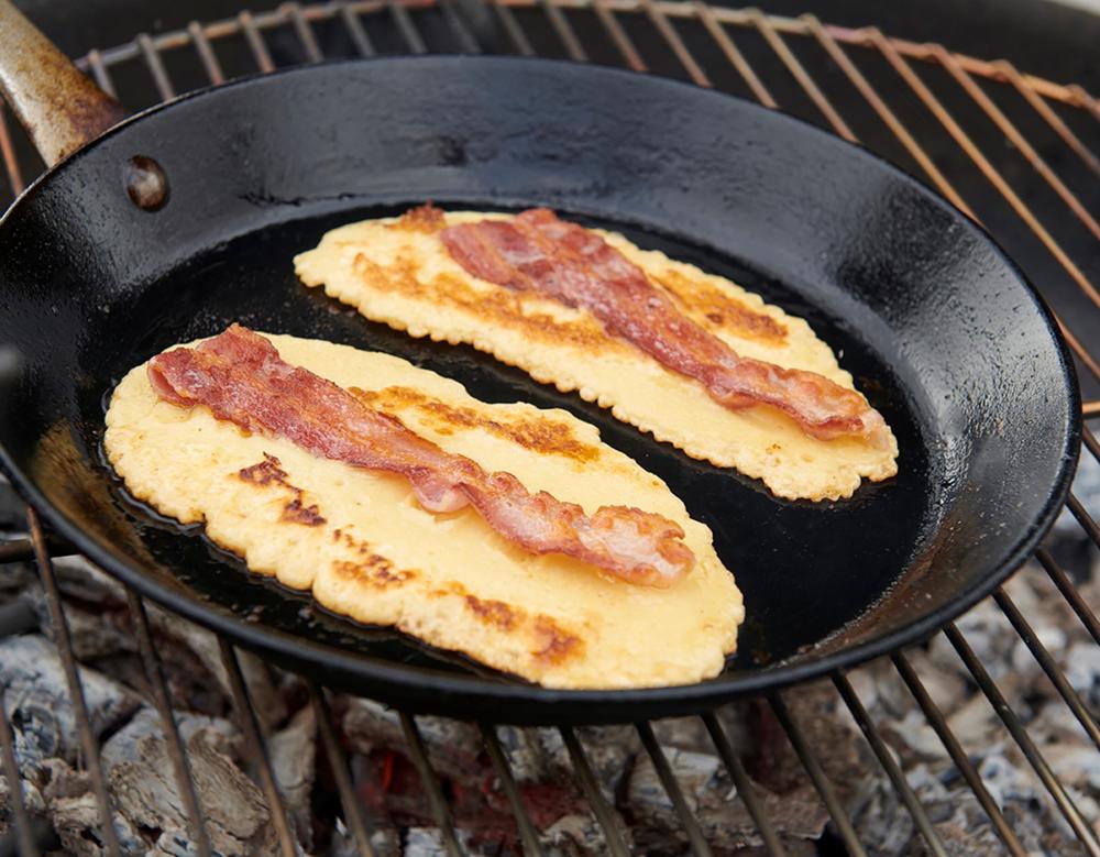 Små pannekaker med Tulip bacon