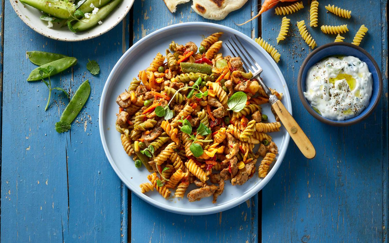 Nem græsk gyros med pasta