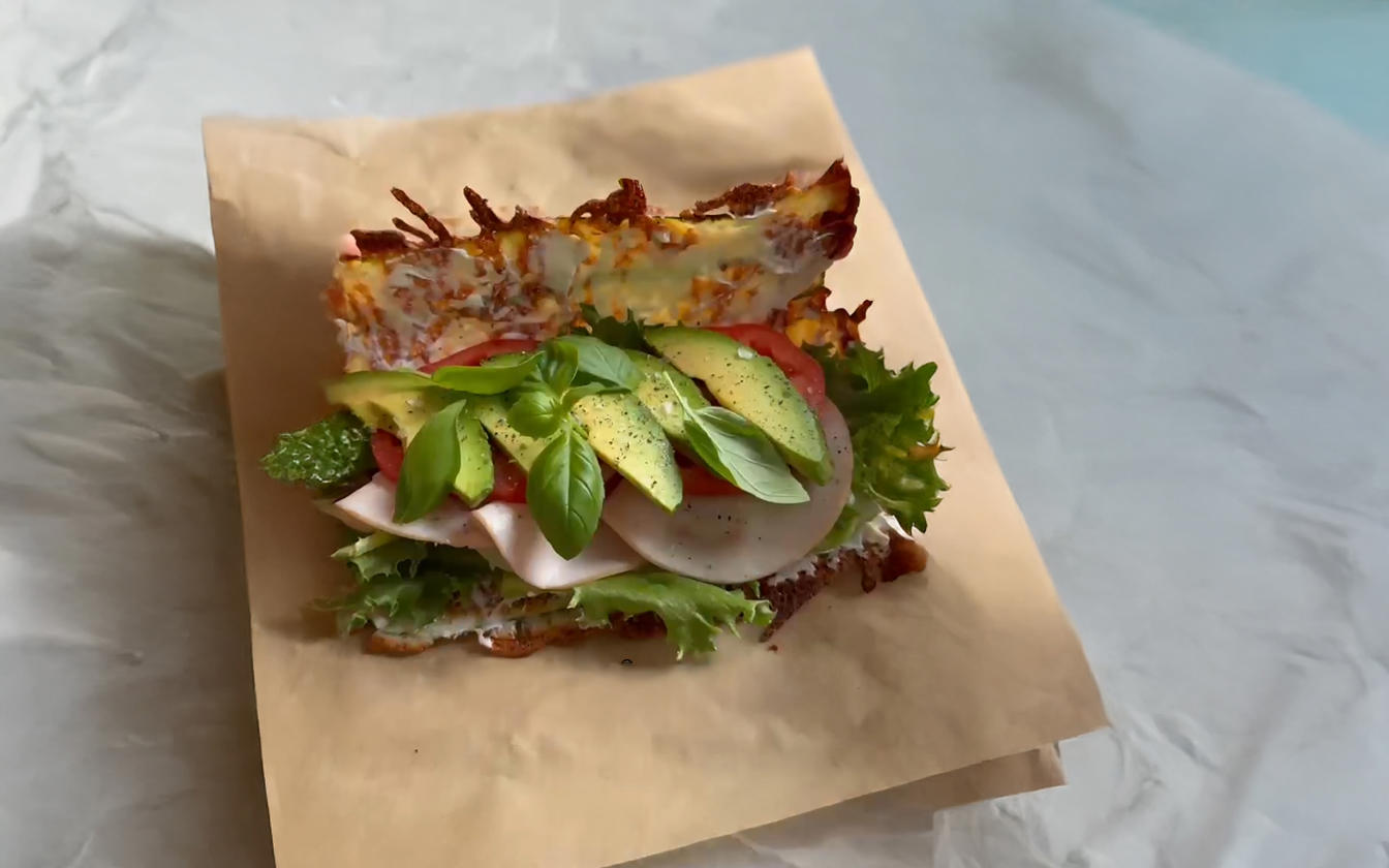 Squashwrap med røget kalkunbryst