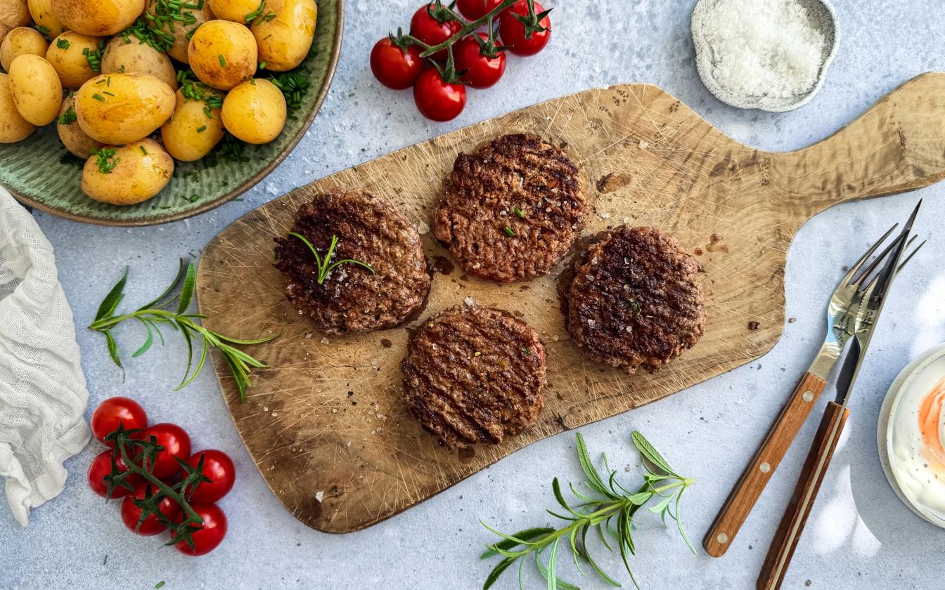 Hakkebøf på grill