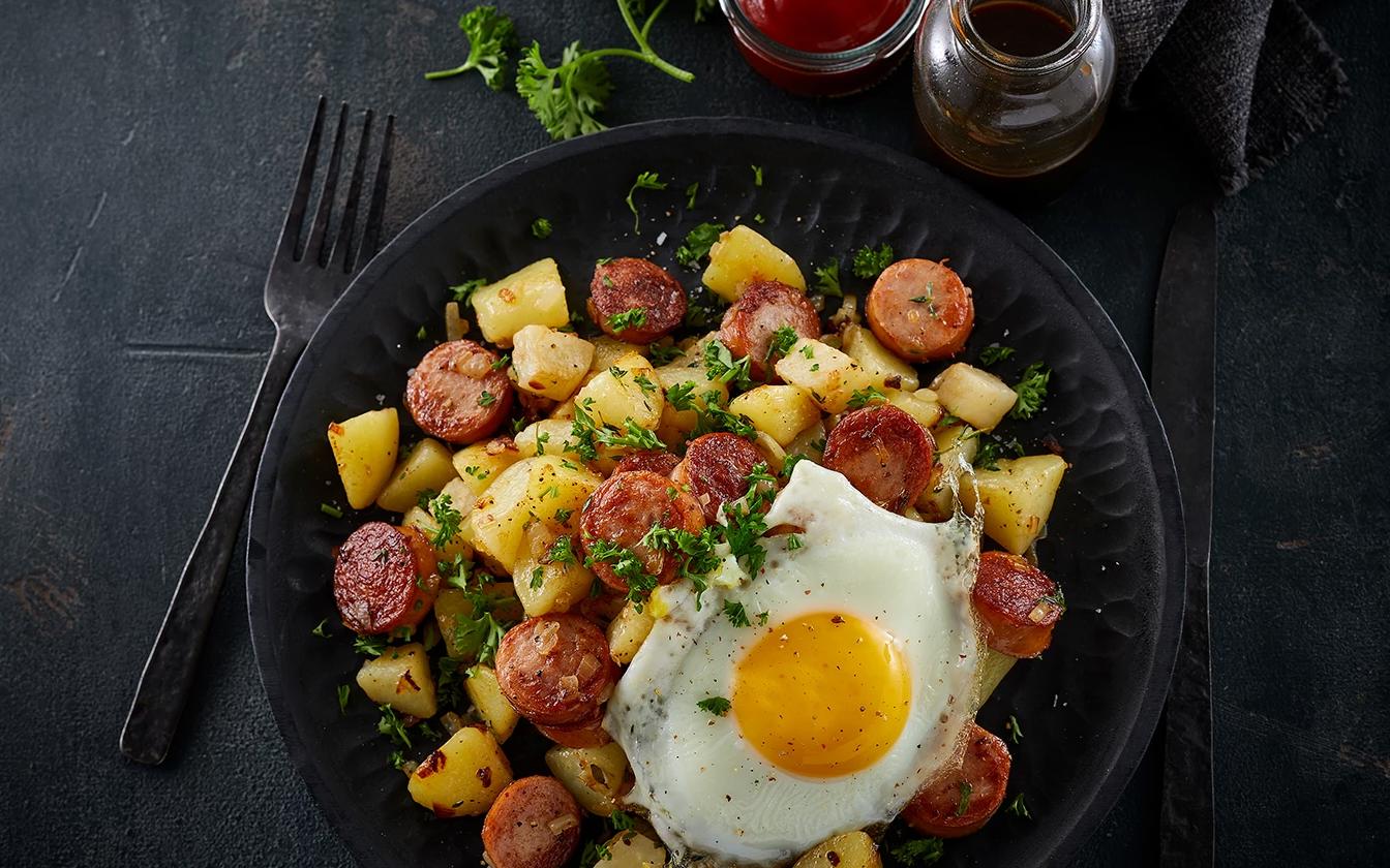 Biksemad med frankfurter