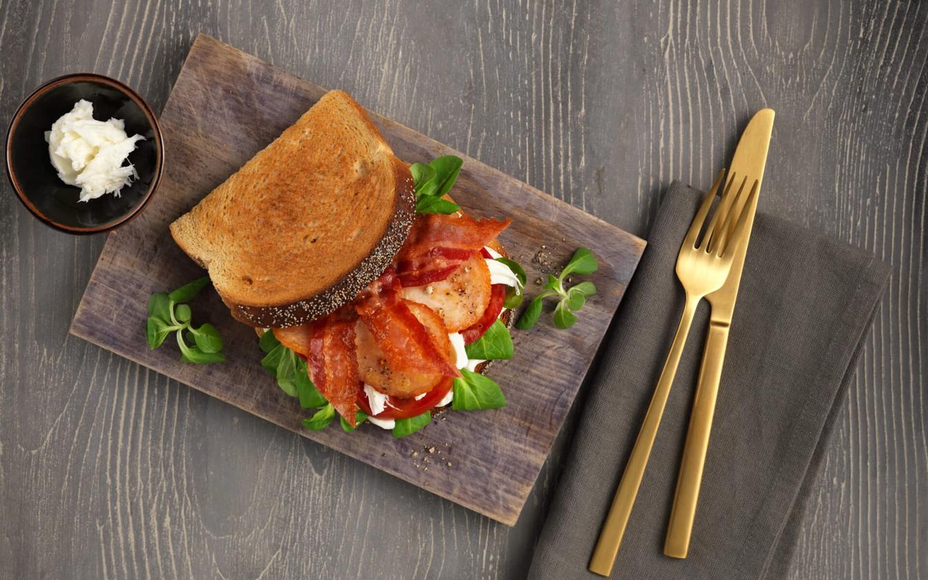 Clubsandwich med kylling og bacon