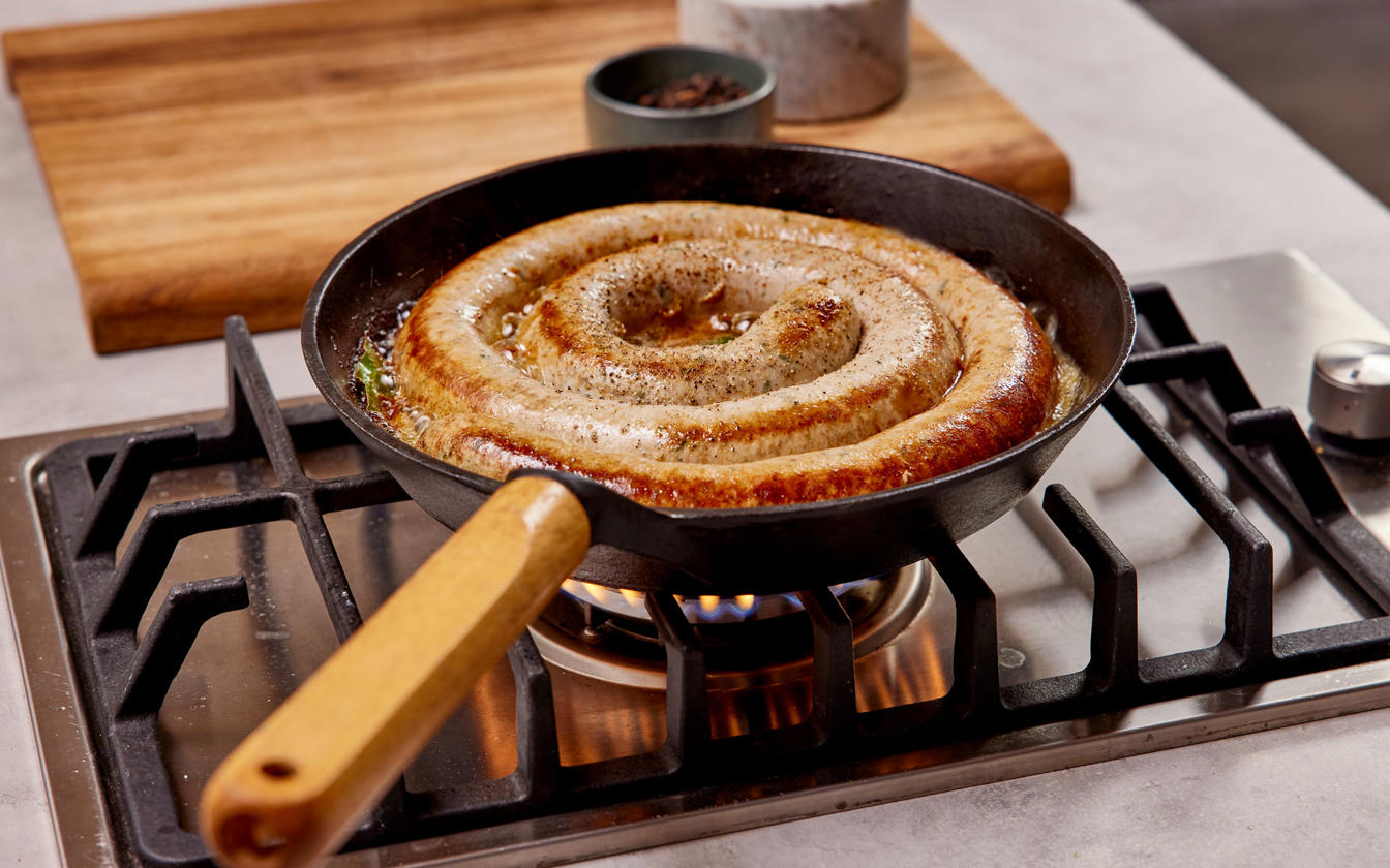 Stegt medister på pande