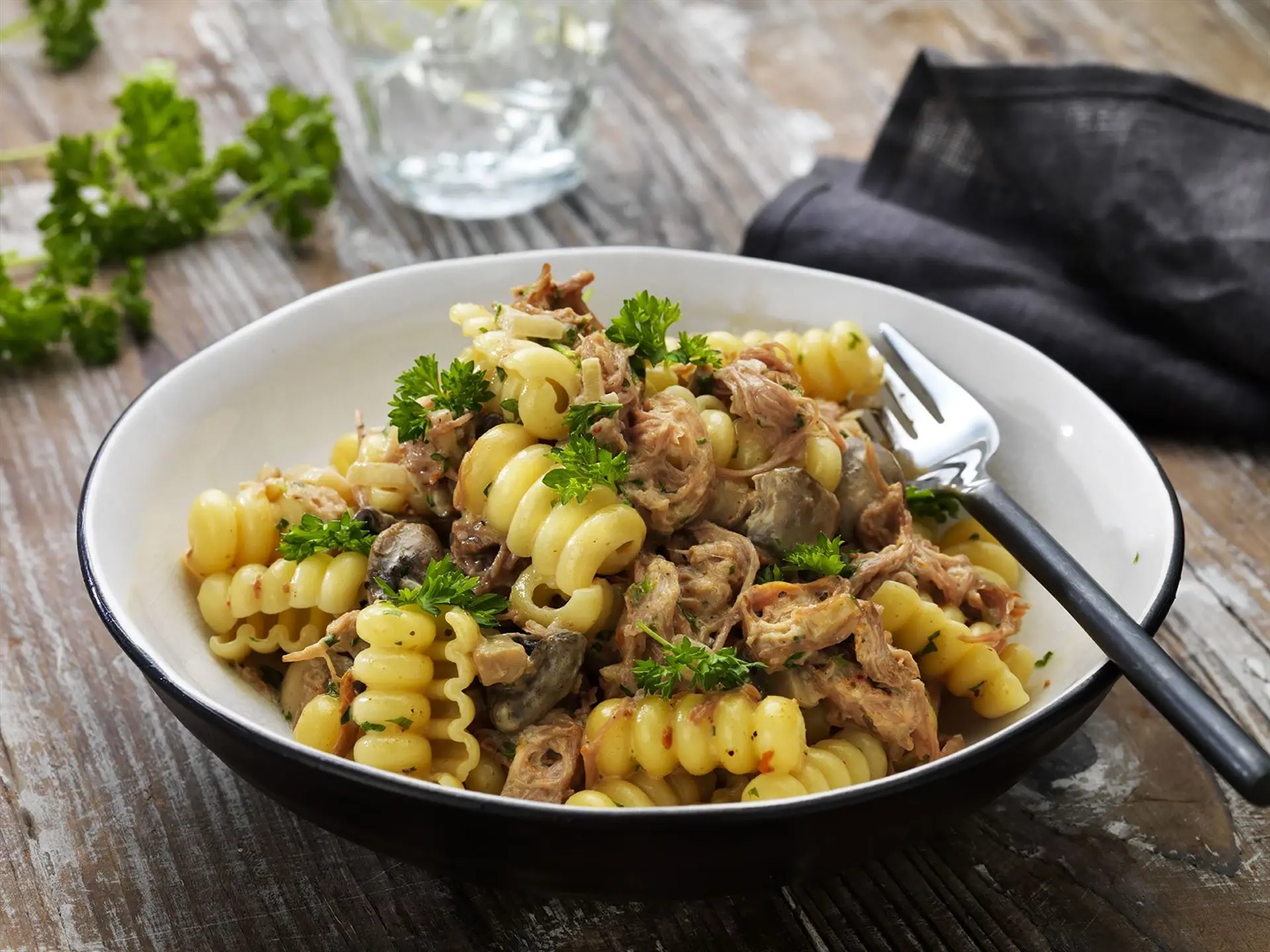 Pulled Turkey pasta