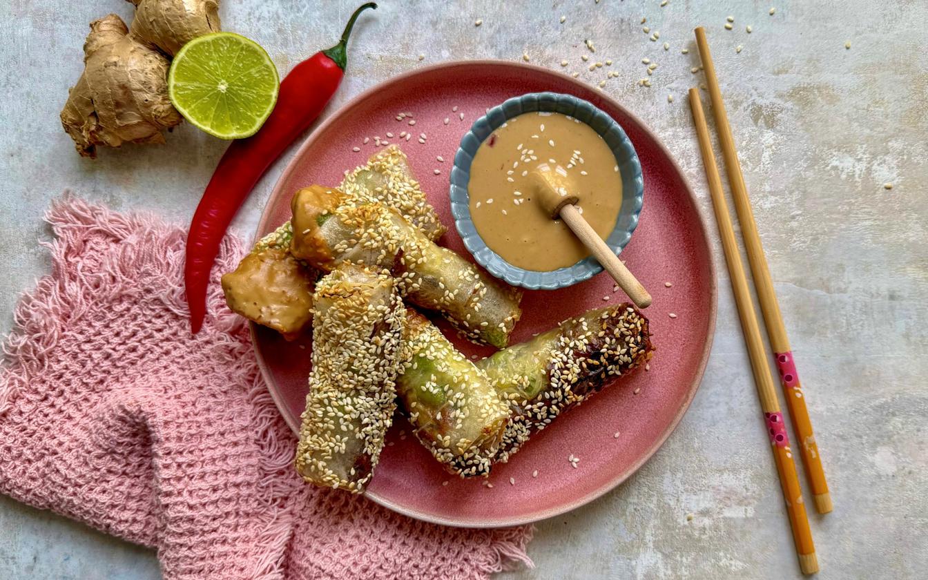 Stegte rispapirruller