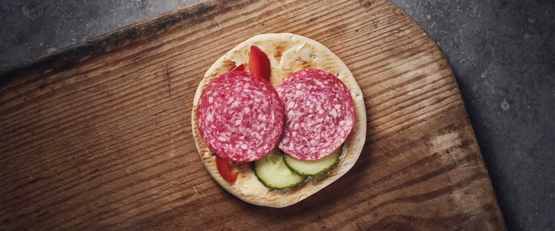 Smörgås med dansk salami