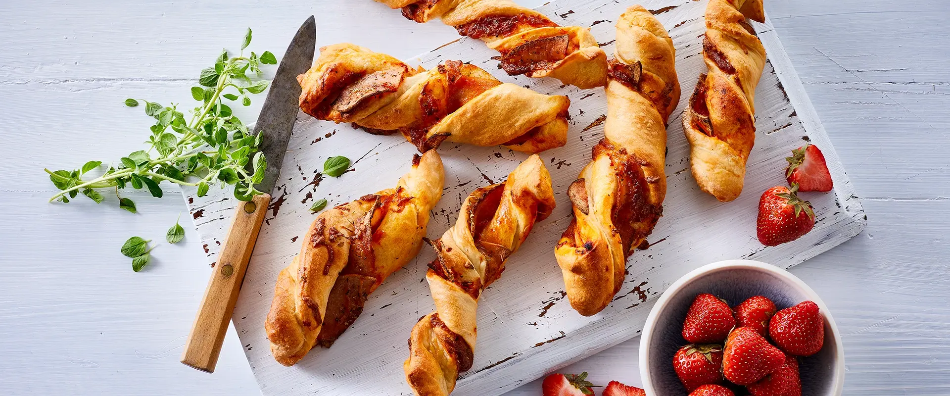 Pizzatwisters med salami
