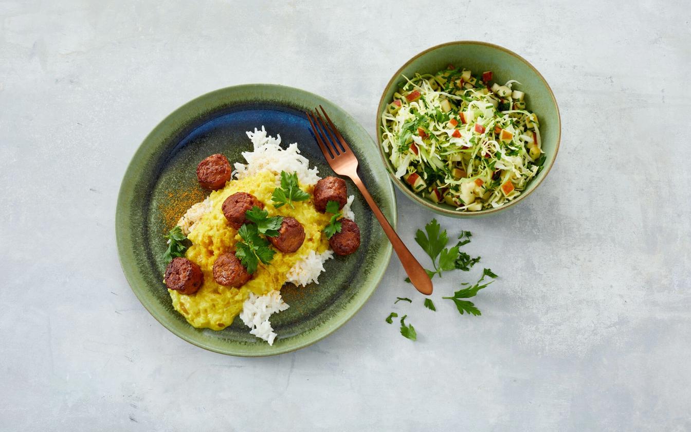 Vegetar boller i karry