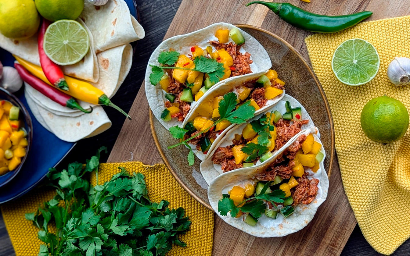 Bløde tacos med pulled pork