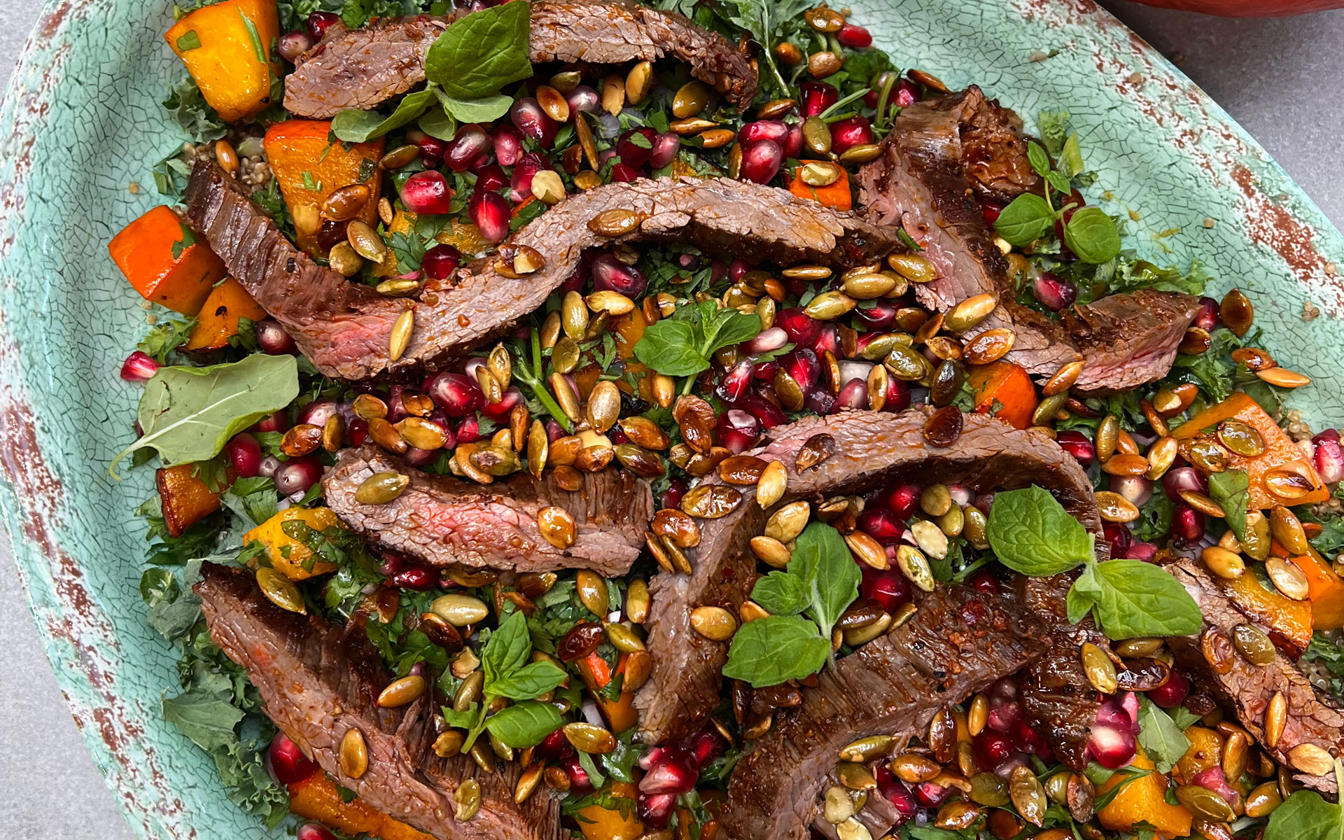 Hokkaido salat - med en rest kød